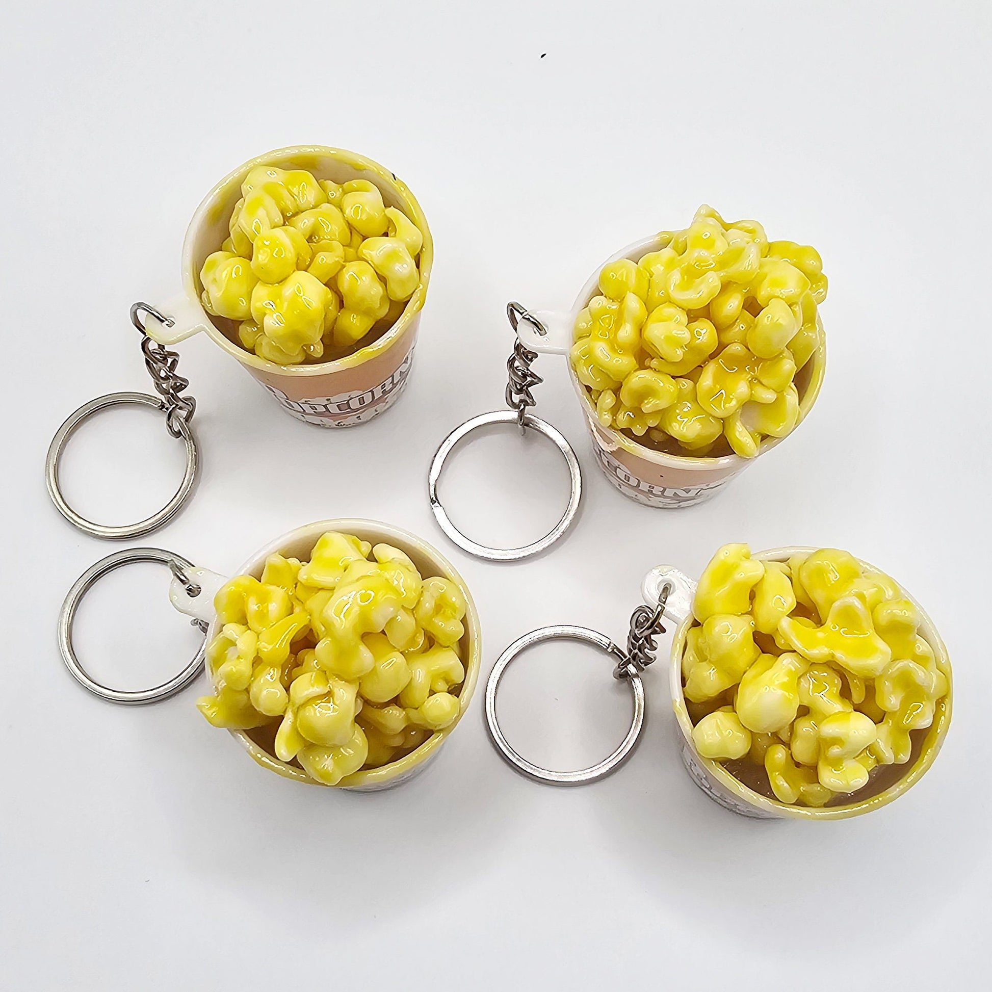 1 Pc Butter Popcorn Charms Key Chain #KR013
