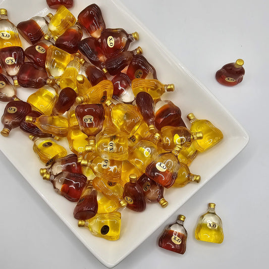 5/20 Pcs Miniature XO Cognac Liquor Bottle Whiskey Scotch Resin Drink Bottles Cabochon, Cabochons #CAB099