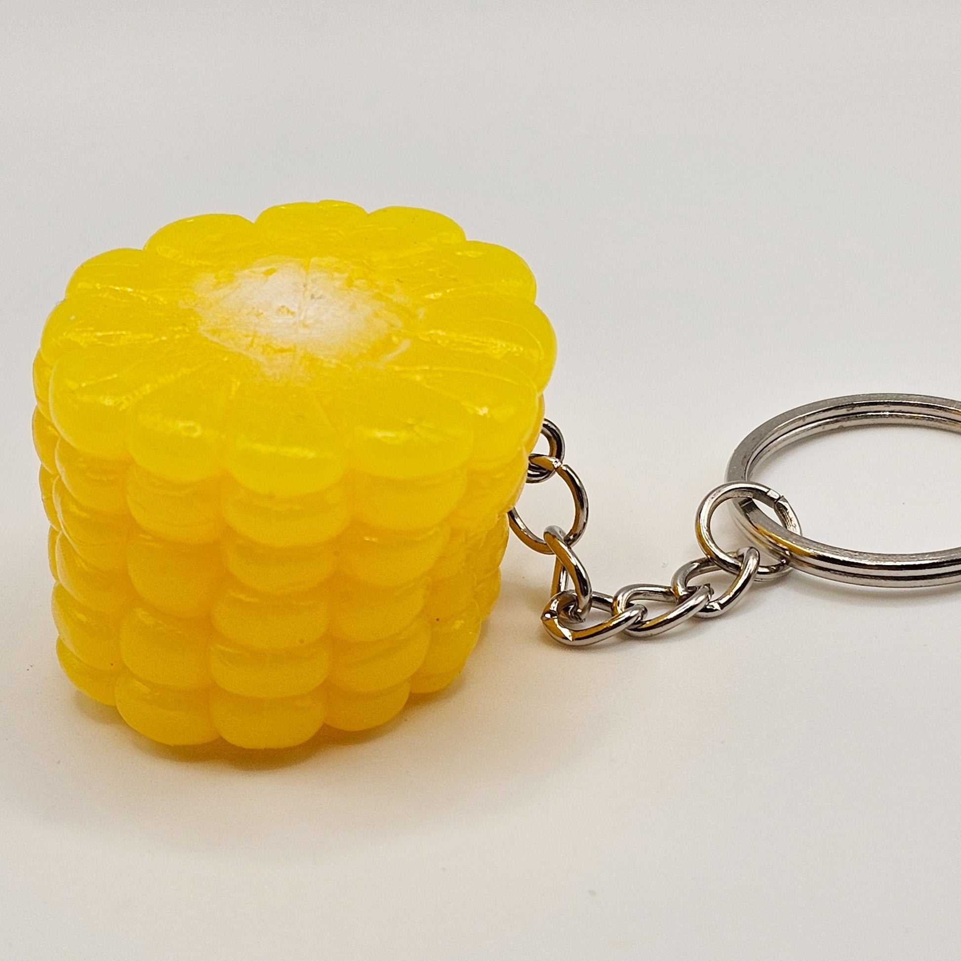 Fake Artificial Butter Corn Imitation Food Actual Size Charms Key Chain Keyring #KR010