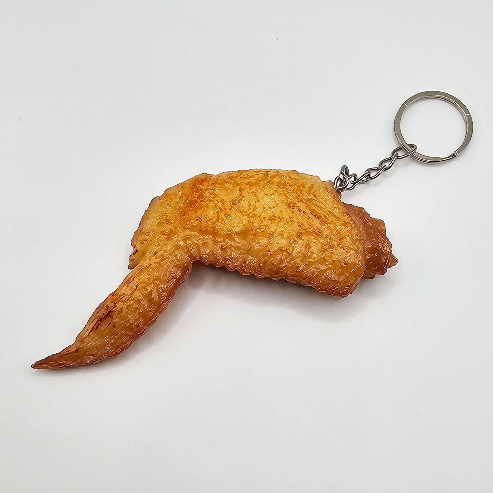 Fake Imitation Artificial BBQ Chicken Wings Actual Size Charms Key Chain Keyring #KR001