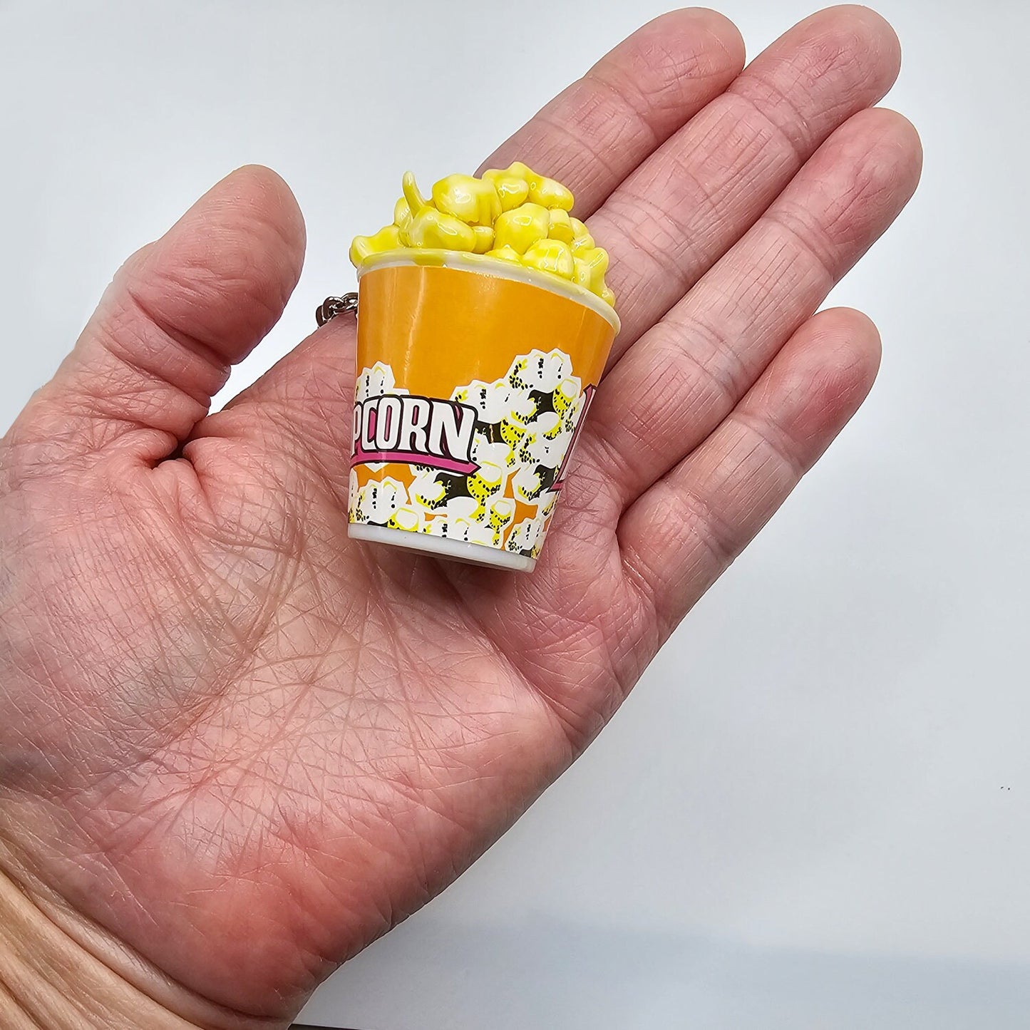 1 Pc Butter Popcorn Charms Key Chain #KR013