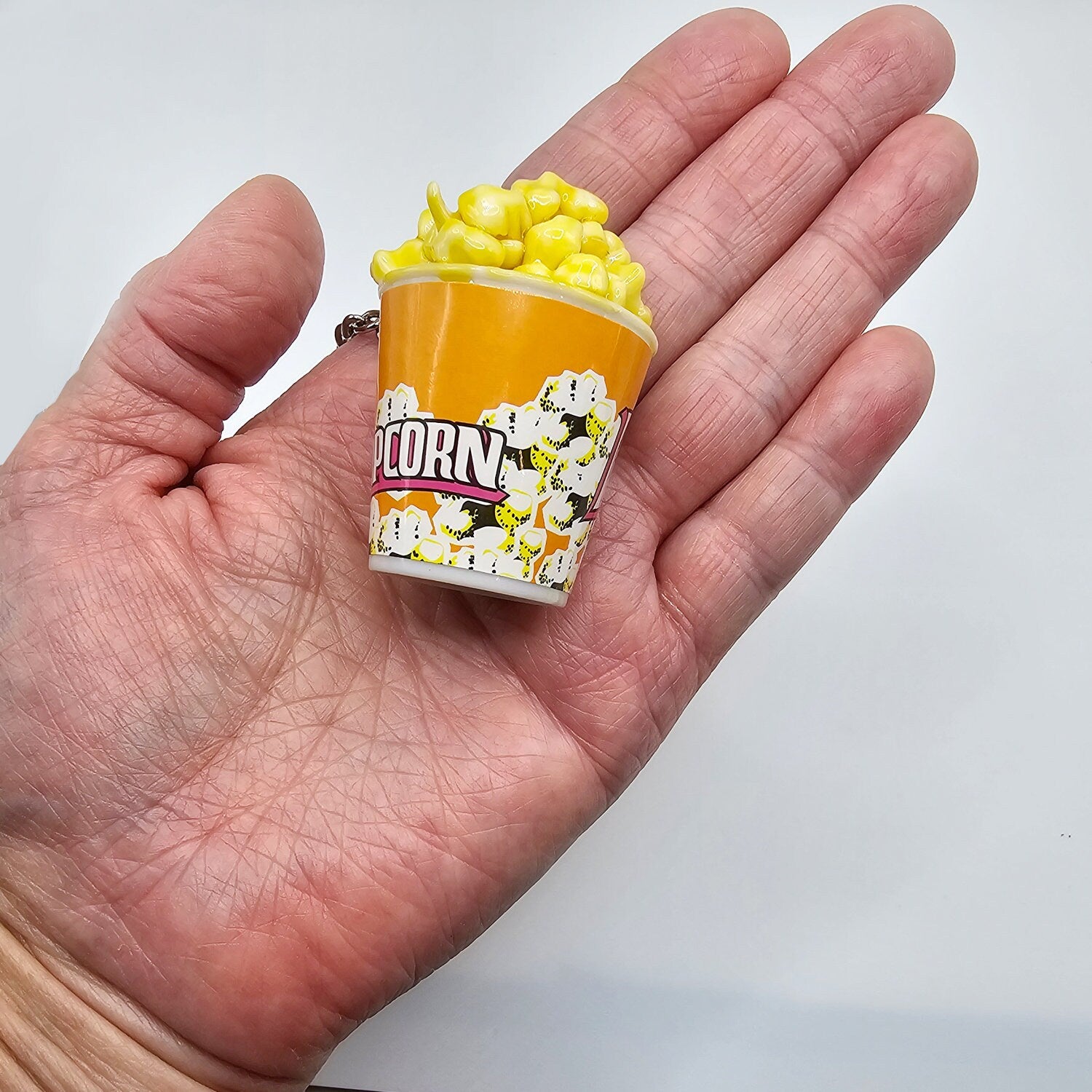 1 Pc Butter Popcorn Charms Key Chain #KR013