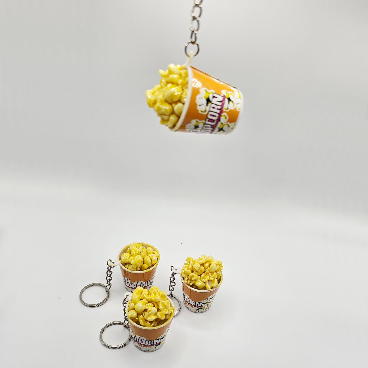 1 Pc Butter Popcorn Charms Key Chain #KR013