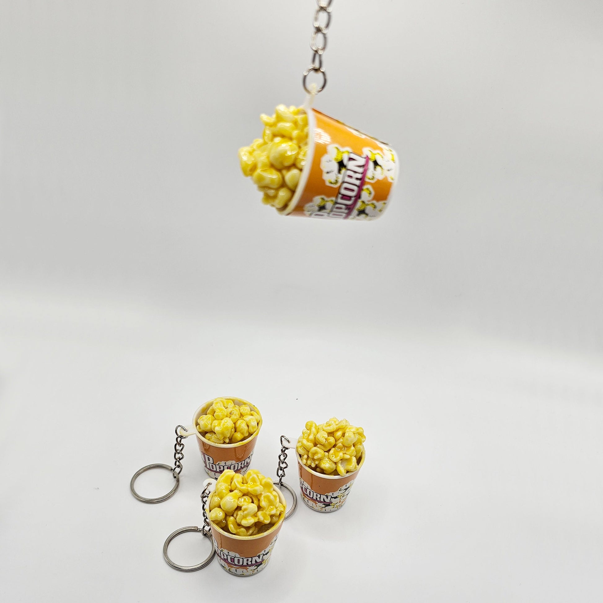 1 Pc Butter Popcorn Charms Key Chain #KR013