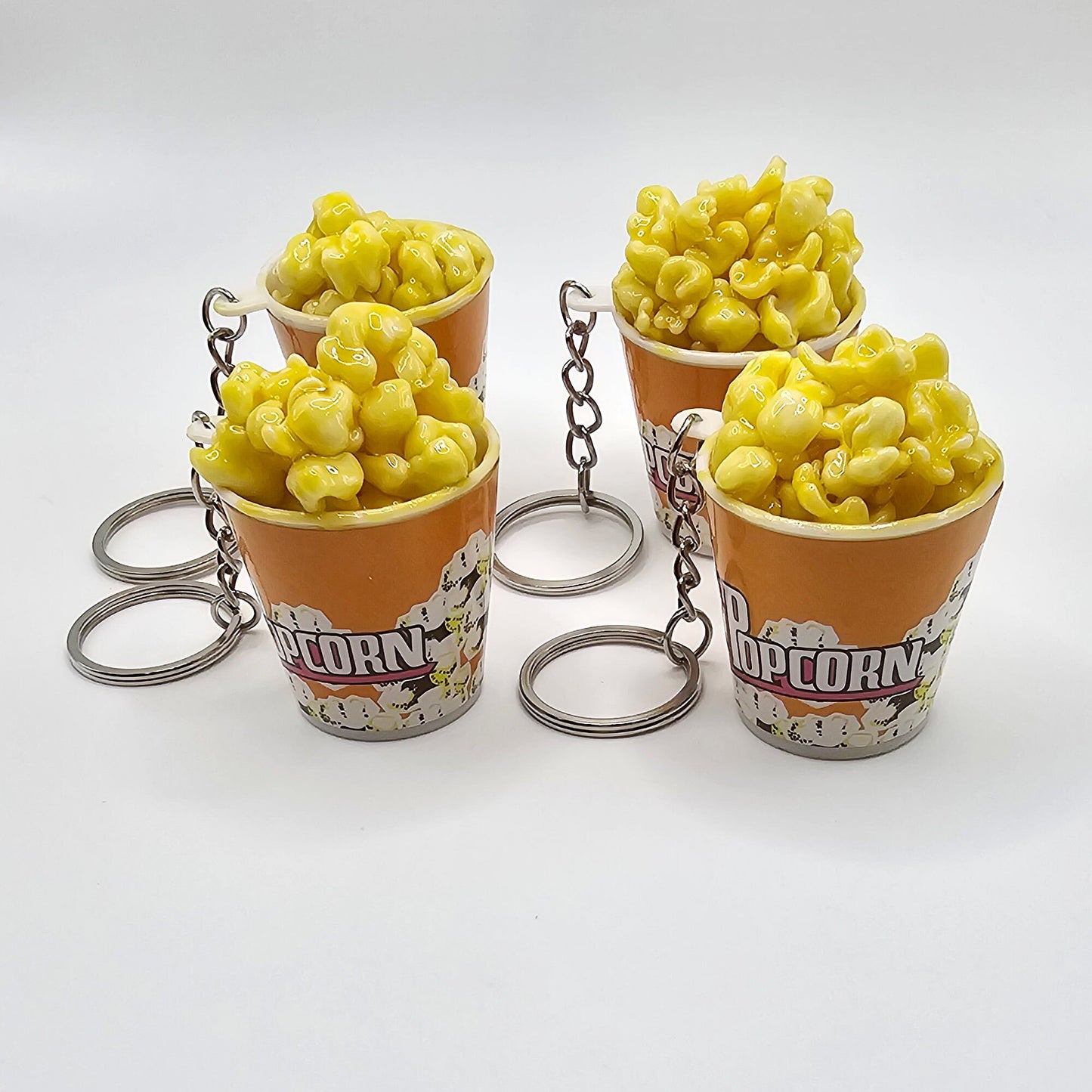 1 Pc Butter Popcorn Charms Key Chain #KR013