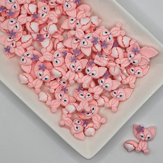 5 Pcs Duffy and Friends Linabell Fox Cartoon Cabochons, Cabochon, Resin Flatback #CAB095