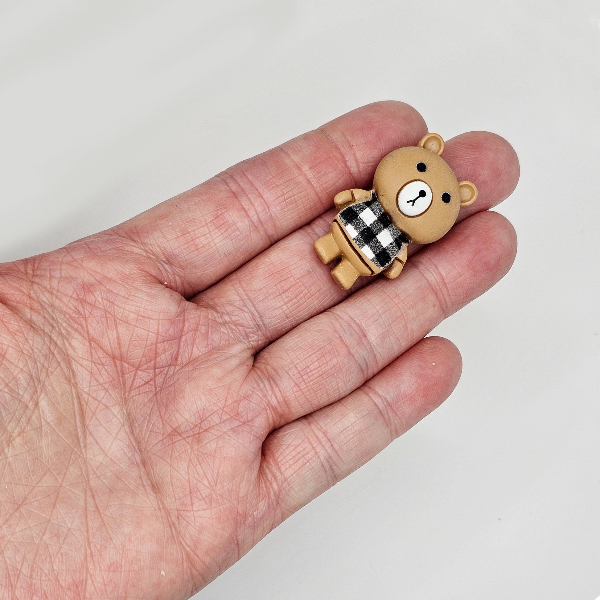 5/15 Pcs Teddy Bear Flat Back Resin Cabochons, Kawaii Cartoon Bear Cabochon #CAB112