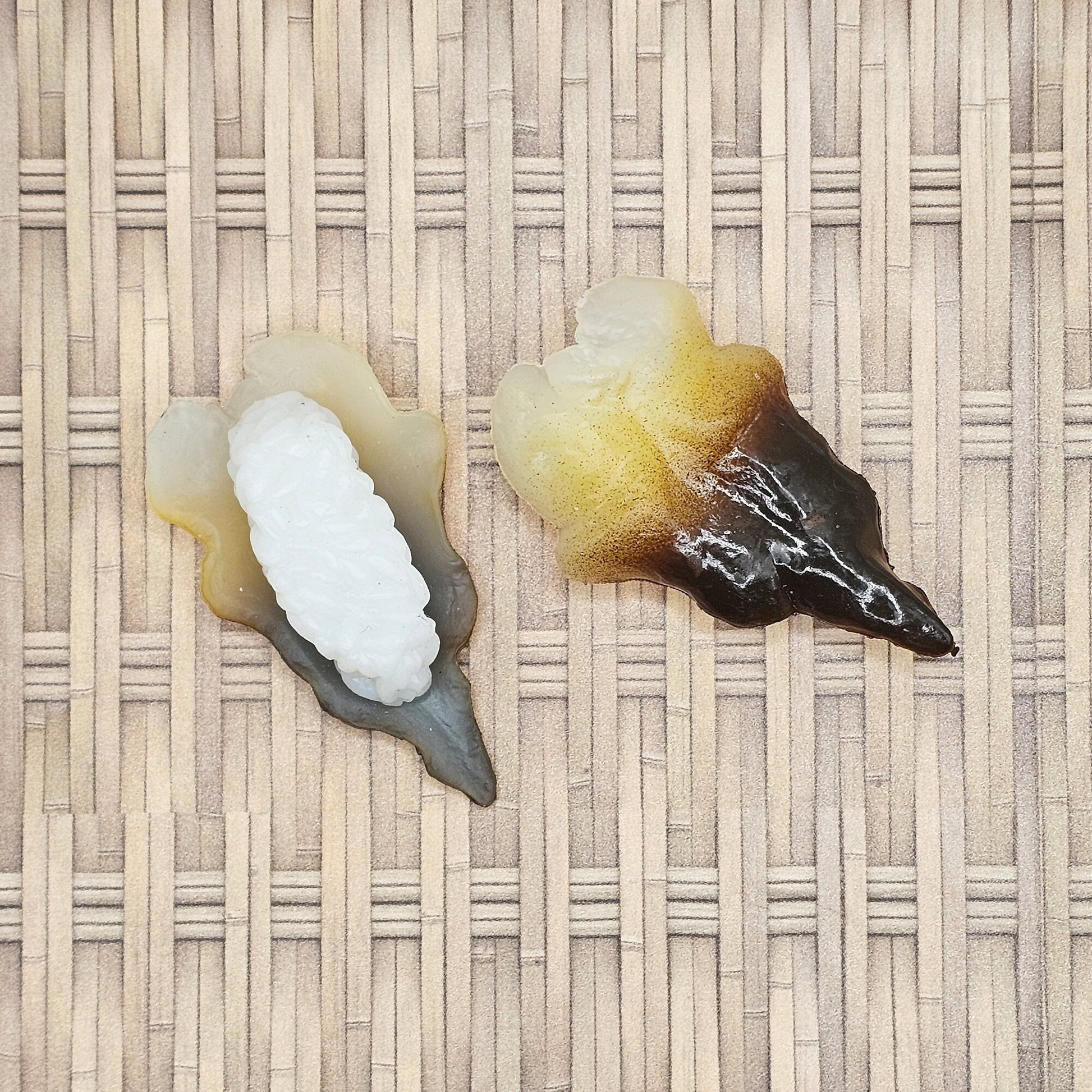 2 Pcs Fake Sushi Artificial Japanese Sushi Polymer Clay Food Japanese Cockle Torigai #CAB115