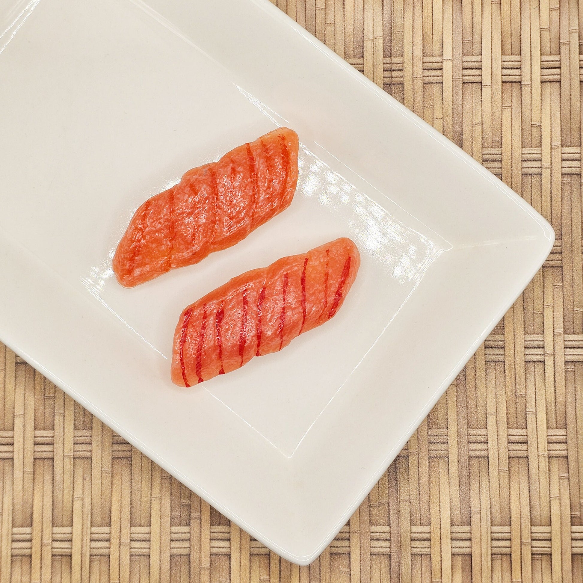 2 Pcs Fake Sushi Artificial Japanese Sushi Polymer Clay Food Tuna Maguro #CAB116