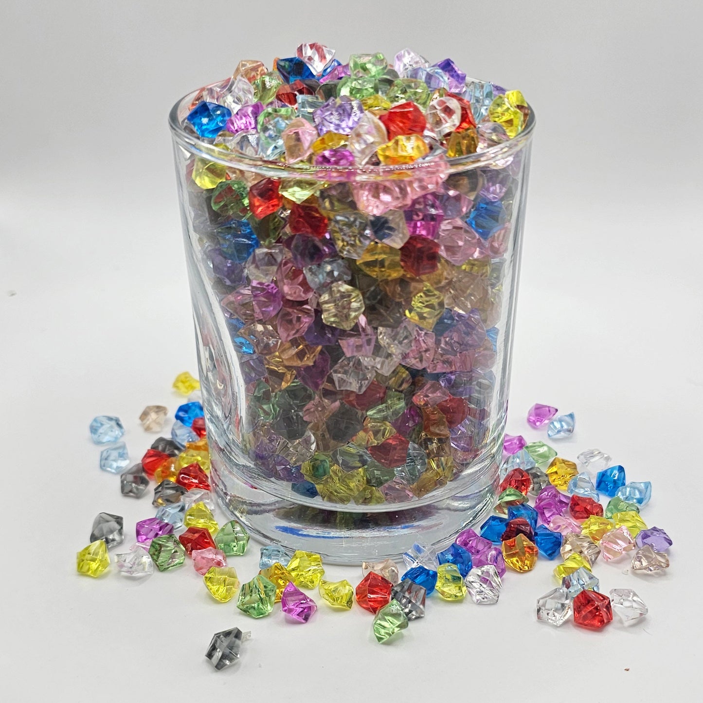 50/200 Pcs Multi Color Fake Crushed Ice, Rock Acrylic Ice Cubes, Crystals Fake Diamond Decoration Plastic Gems Vase Fillers, Cabochons