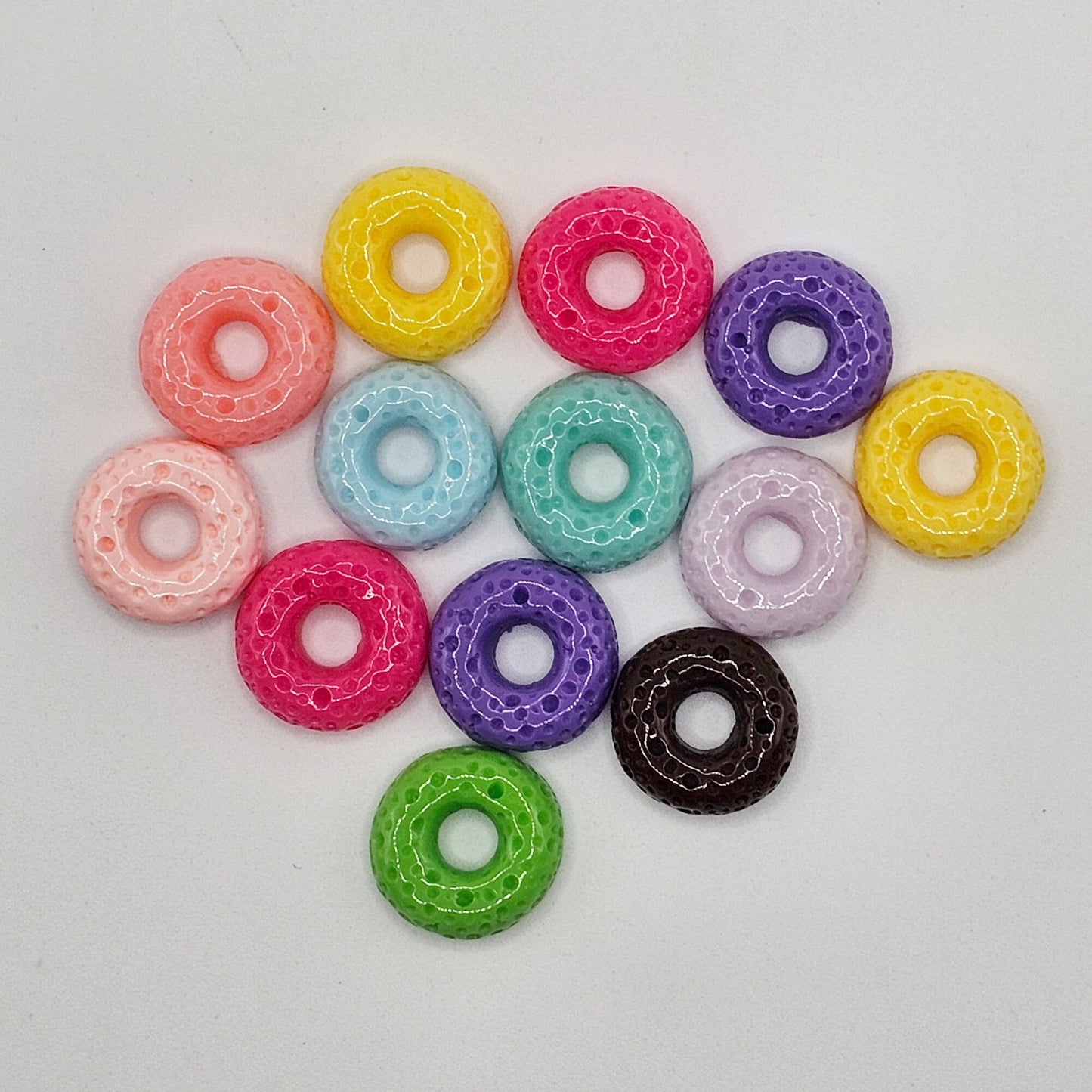 10/30/50 Pcs Kawaii Fruit Loop Cereal Cabochons Imitation Fake Food Cabochons, Faux Food Flat Back Cabochon, #CAB129