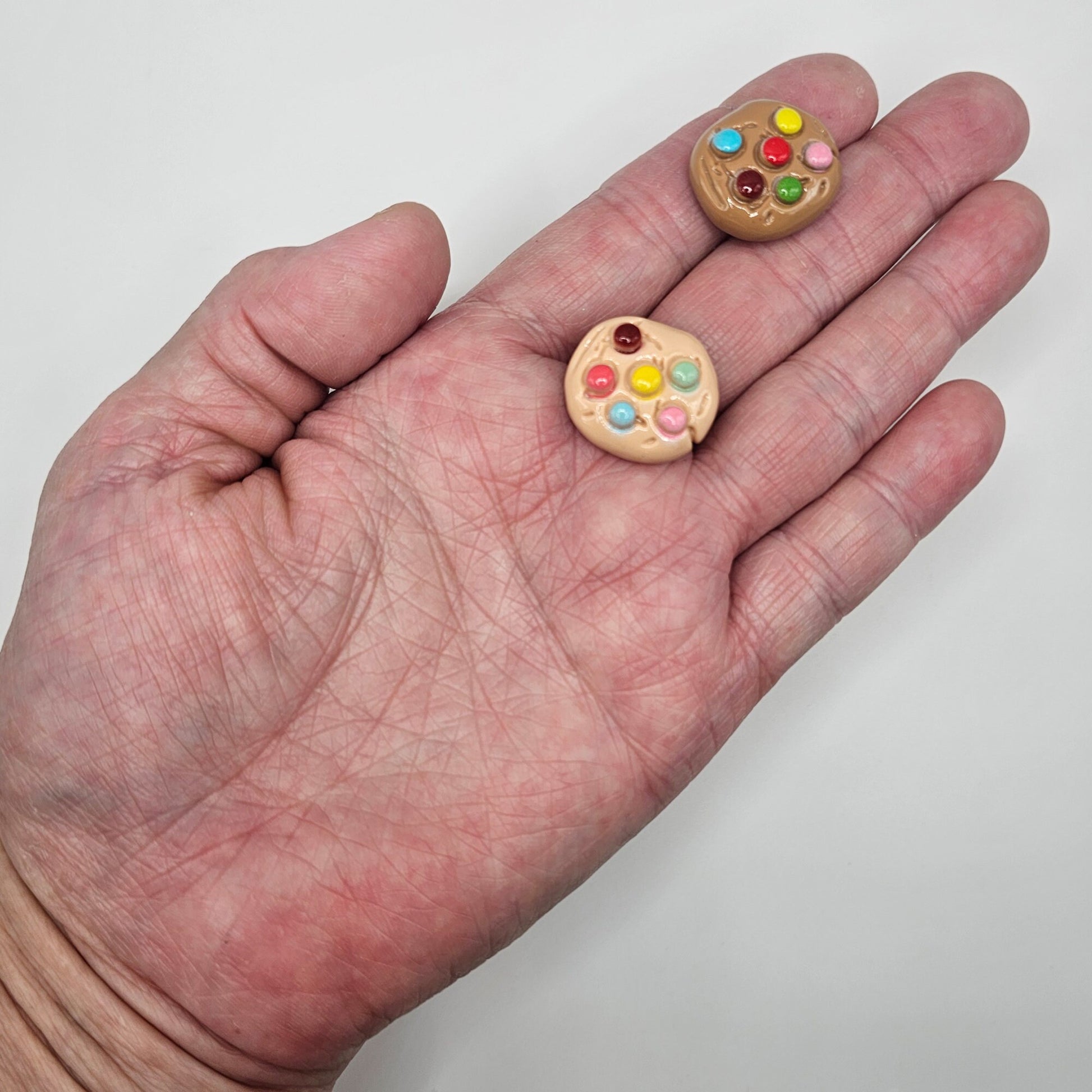 5/10/25 Pcs MM Cookies Chocolate Chip Resin Flat Back Cabochons, Snack Cabochon #CAB130