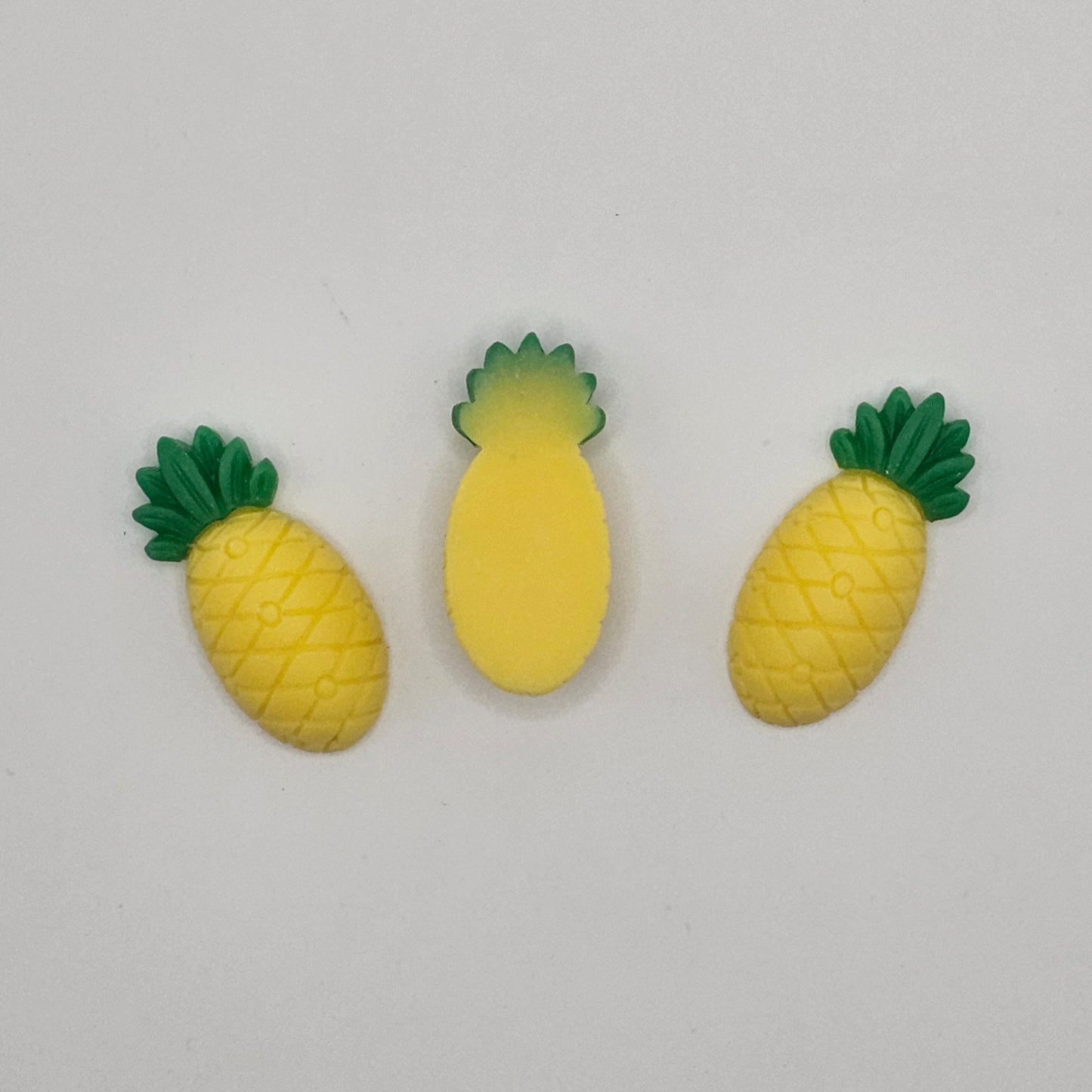 5/10/25 Pcs Opaque Color Pineapple Resin Flat Back Cabochons, Fruits Cabochon #CAB132