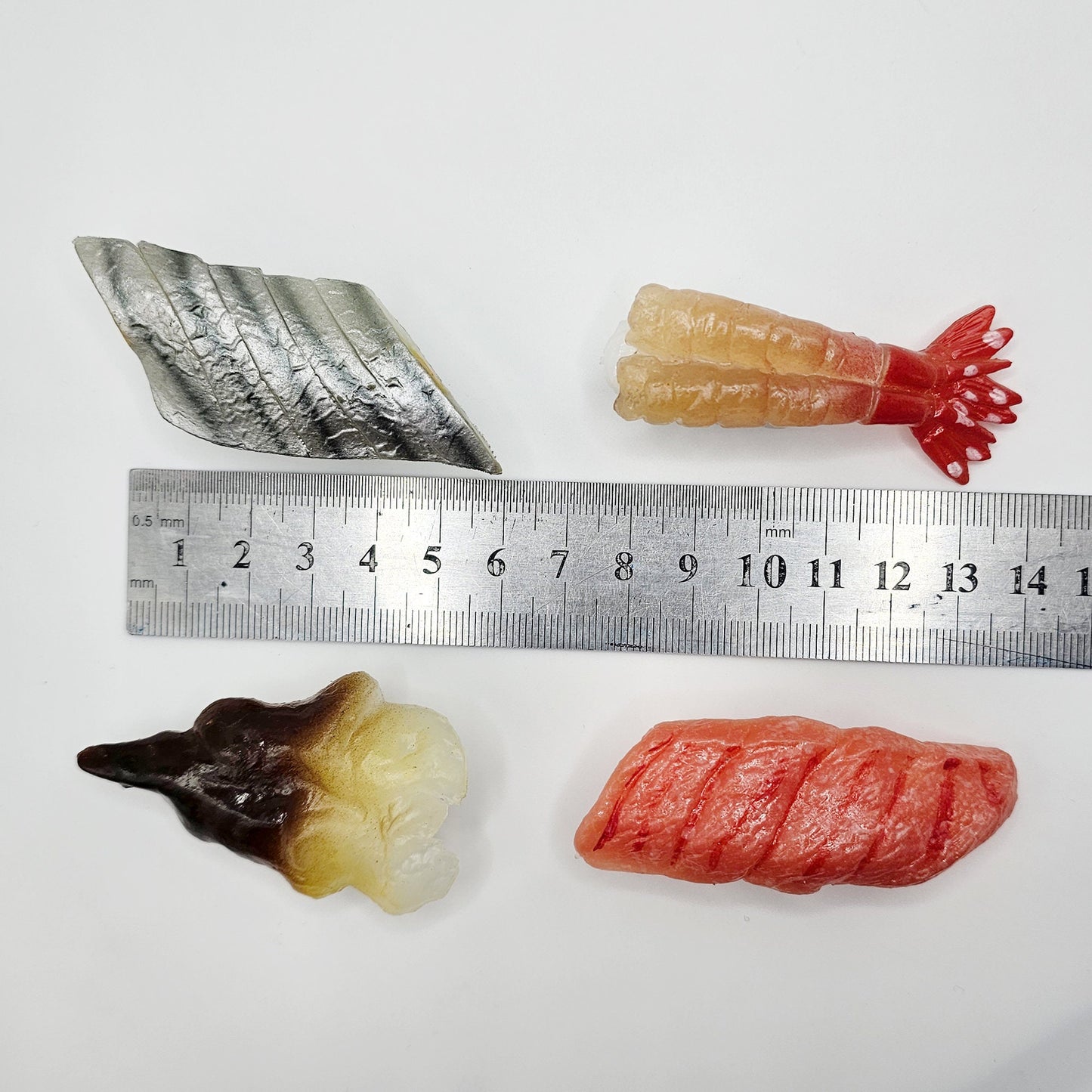 2 Pcs Fake Sushi Artificial Japanese Sushi Polymer Clay Food Raw Sweet Shrimp Amaebi #CAB117