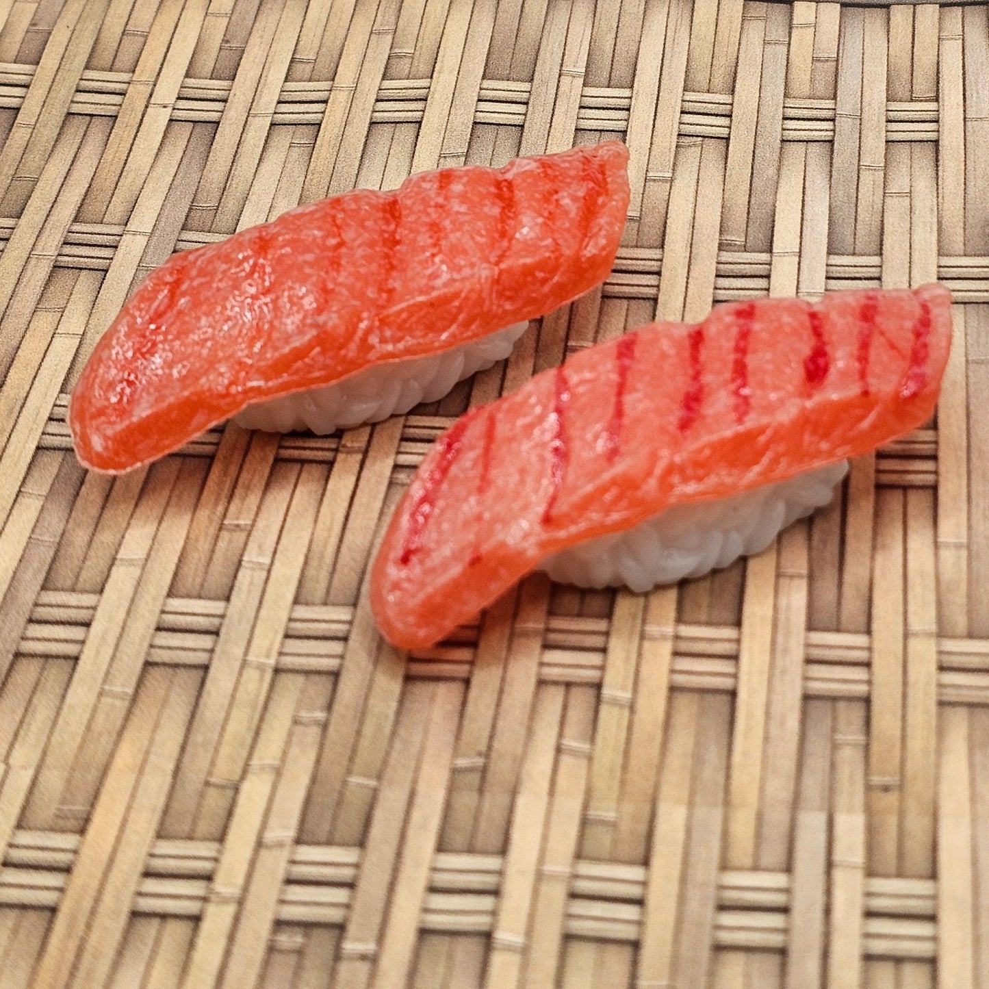 2 Pcs Fake Sushi Artificial Japanese Sushi Polymer Clay Food Tuna Maguro #CAB116
