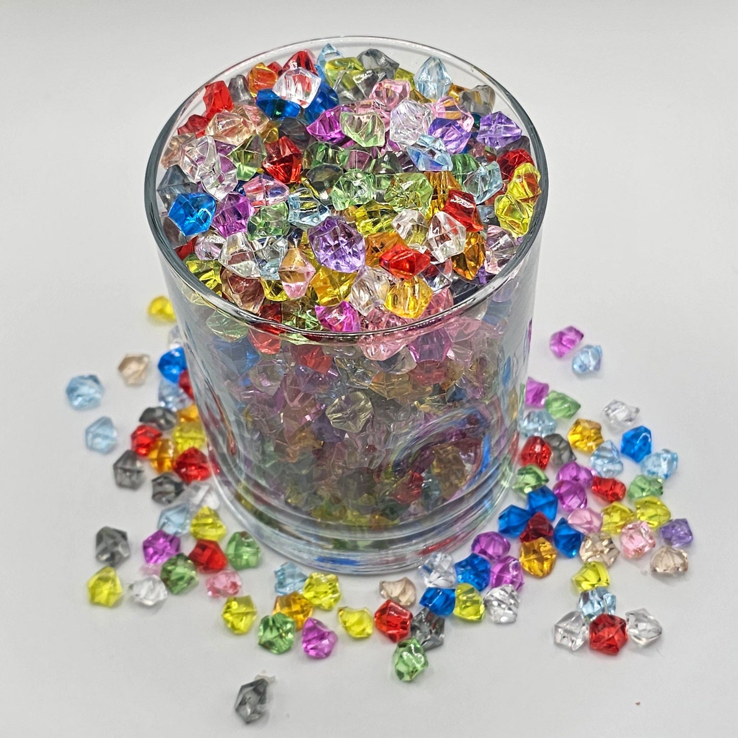 50/200 Pcs Multi Color Fake Crushed Ice, Rock Acrylic Ice Cubes, Crystals Fake Diamond Decoration Plastic Gems Vase Fillers, Cabochons