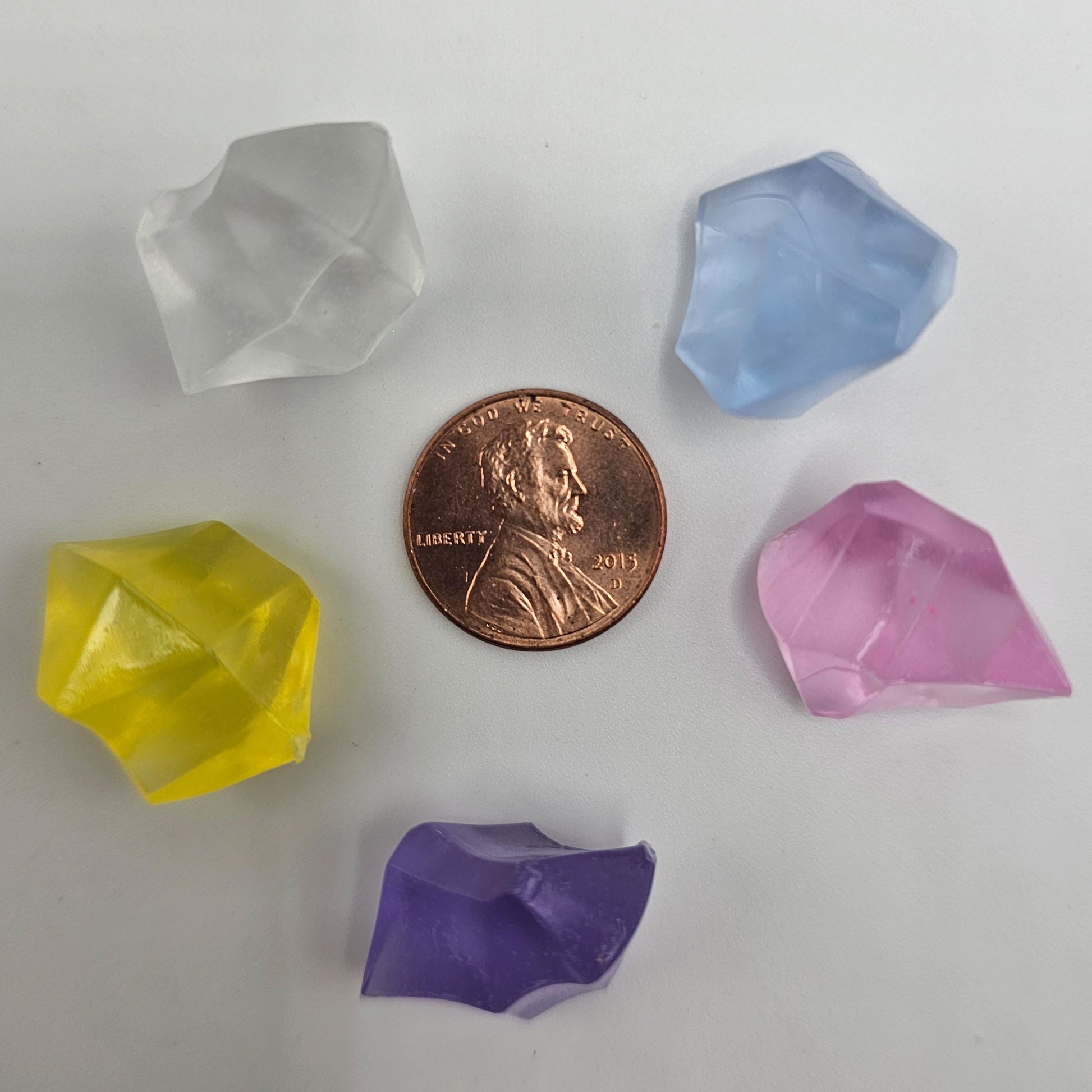 6/15 Pcs Glow in the Dark Multi Color Crushed Ice Cube Chunks, Fluorescent Faux Ice Cubes, Crystals Fake Diamond, Cabochons #CAB123
