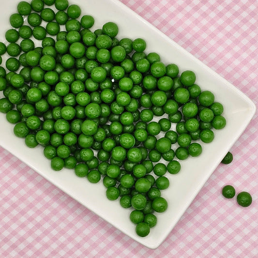 15/50/100 Pcs Green Peas Realistic Imitation Fake Food Pea Greens Cabochons, Faux Vegetable Cabochon, #CAB125