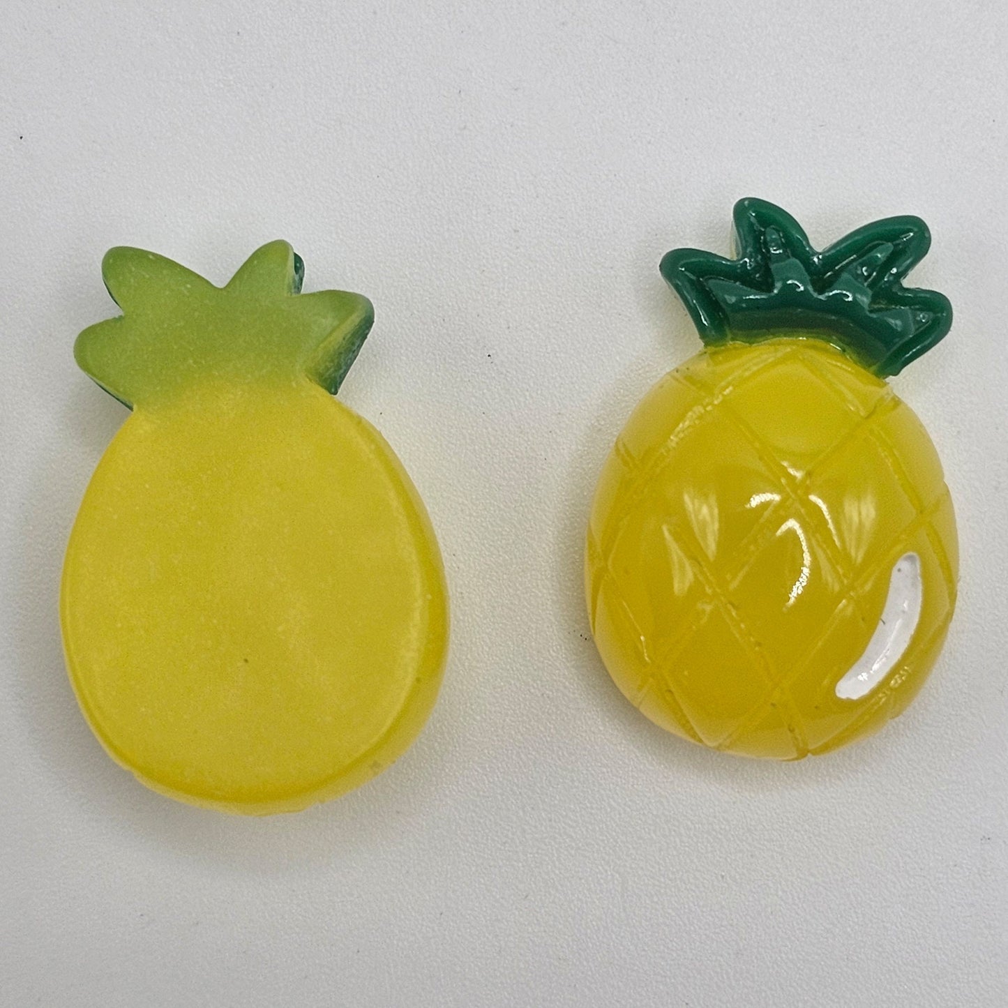 5/10/25 Pcs Transparent Color Pineapple Resin Flat Back Cabochons, Fruits Cabochon #CAB134