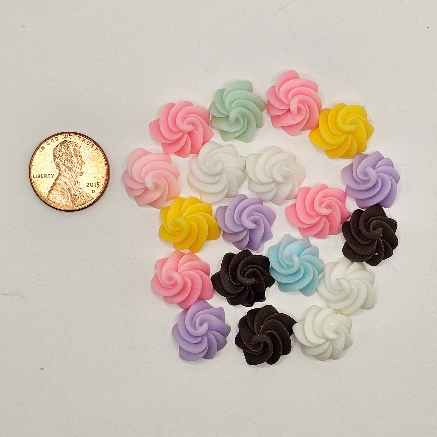 10/30 pcs Pastel Color Resin Whipped Cream Cabochons Small Icing Cabochon # Cab 138