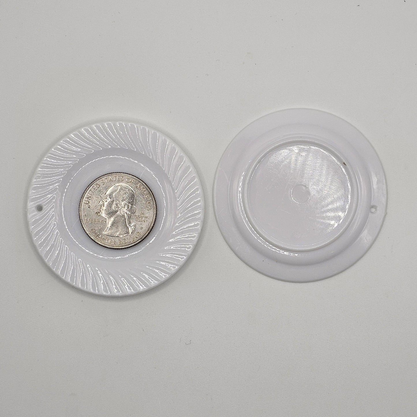 5/10/25 Pcs Miniature Plastic Plate Fake Food Dollhouse Plate with Hole DIY Projects #CAB145-A