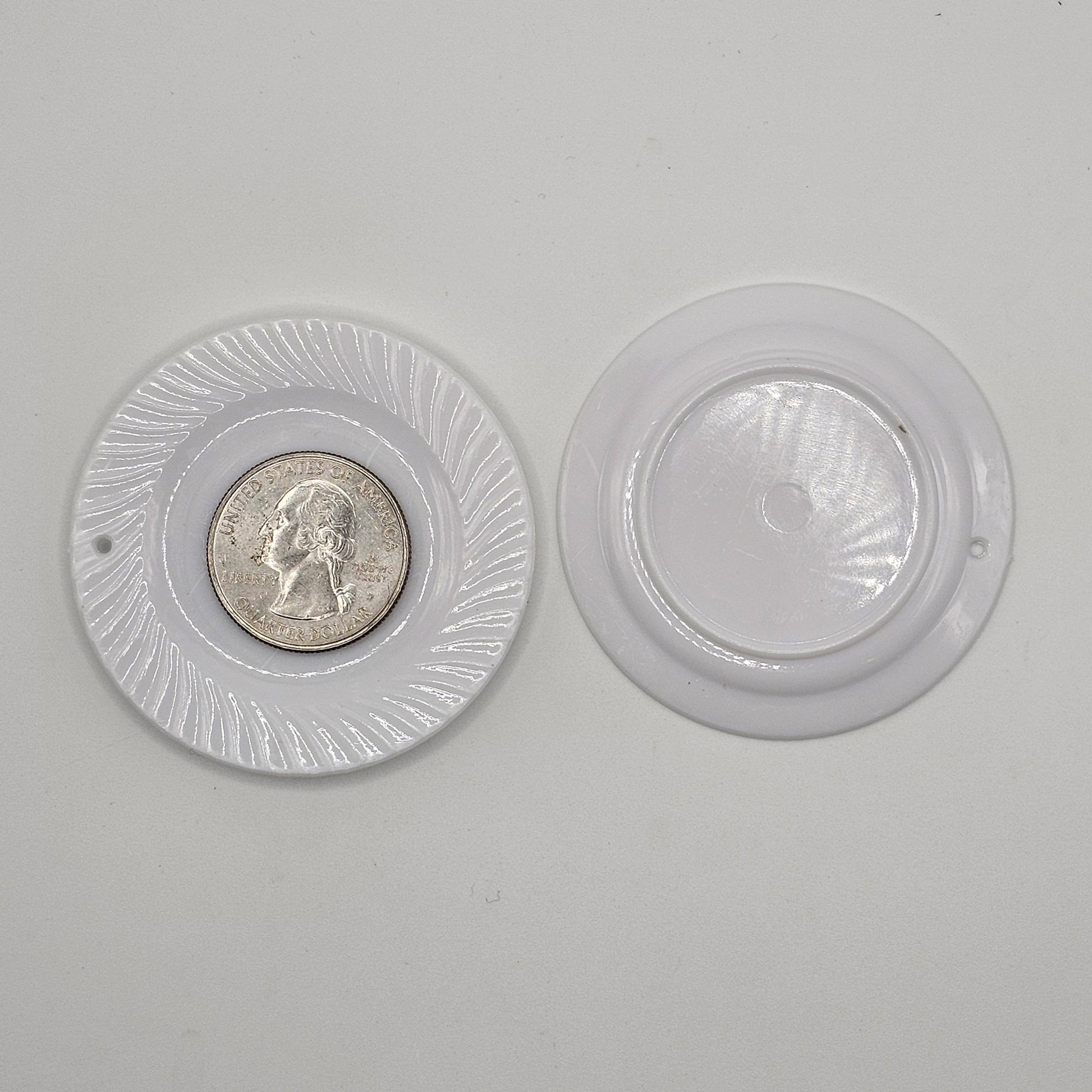 5/10/25 Pcs Miniature Plastic Plate Fake Food Dollhouse Plate with Hole DIY Projects #CAB145-A