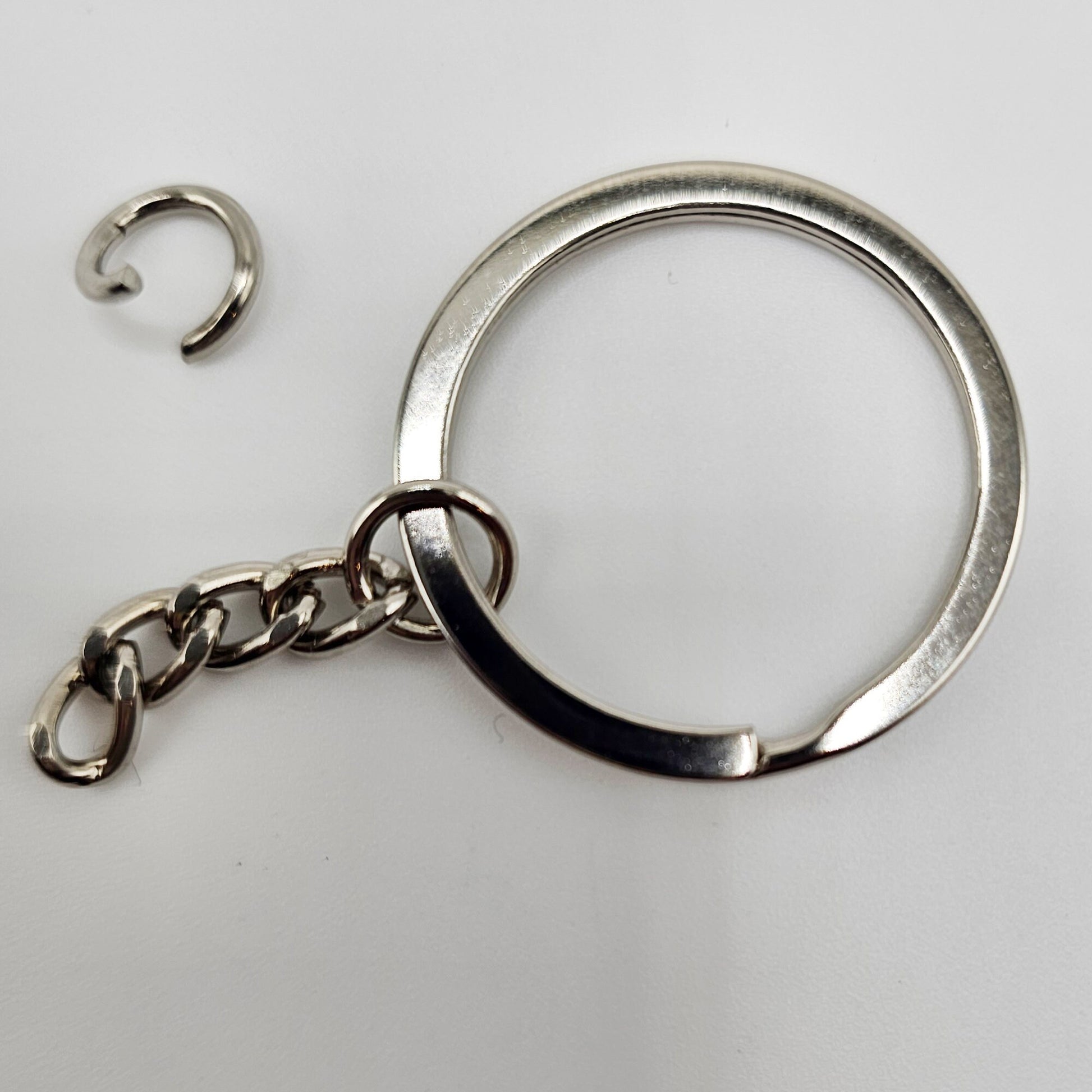 5/25/50 Pcs Key Chain Rings, Stainless Steel Starter Chain Base, Split Ring