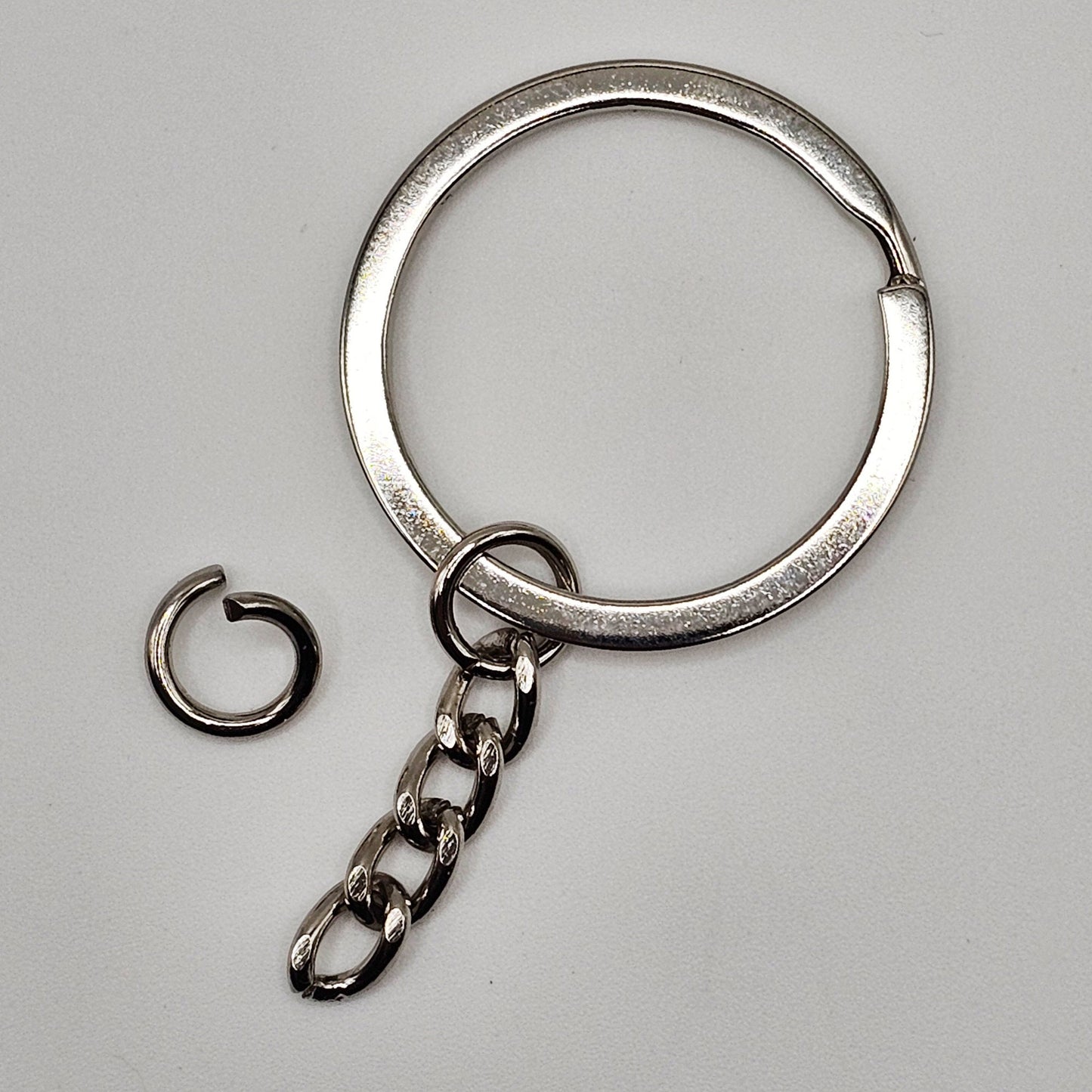 5/25/50 Pcs Key Chain Rings, Stainless Steel Starter Chain Base, Split Ring