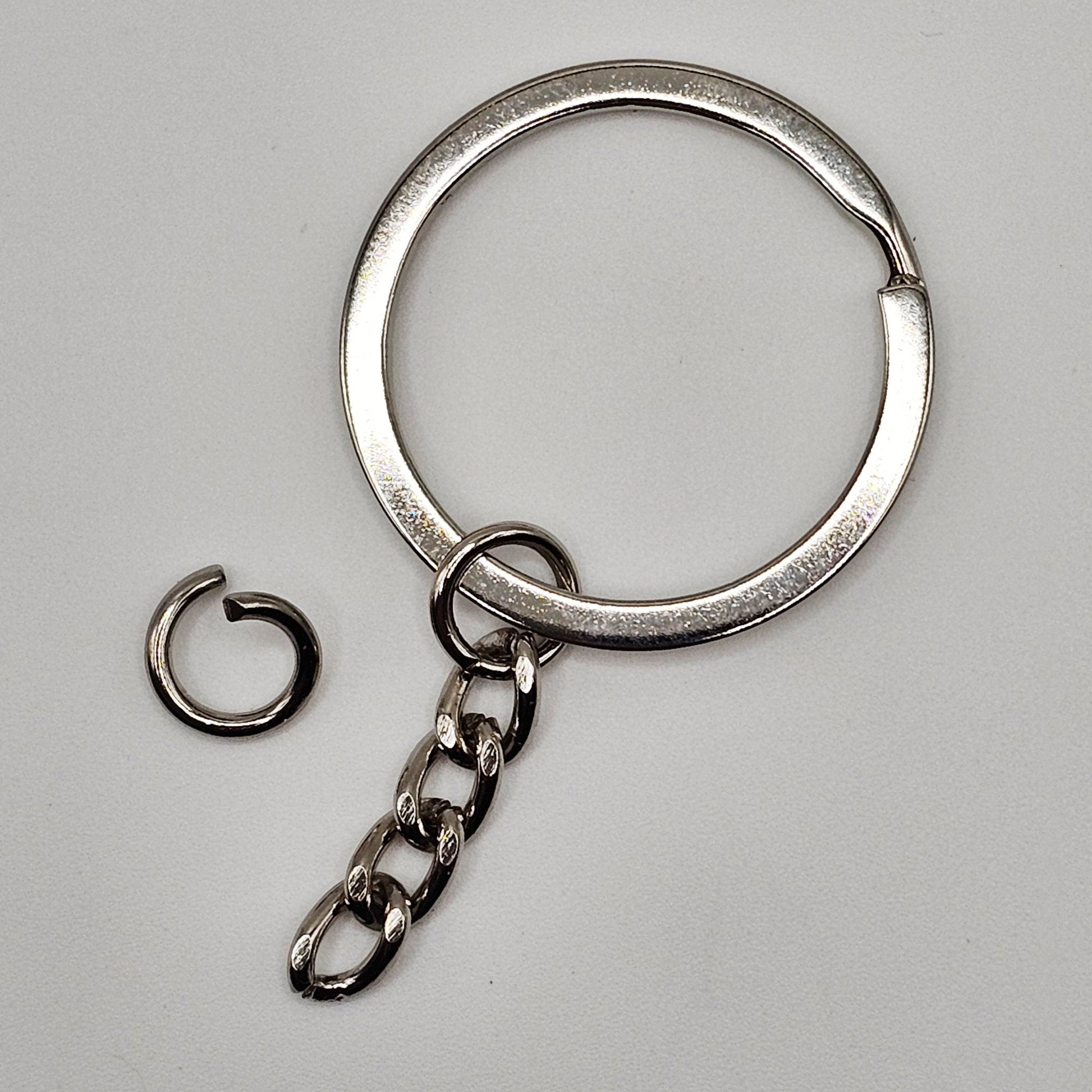 5/25/50 Pcs Key Chain Rings, Stainless Steel Starter Chain Base, Split Ring