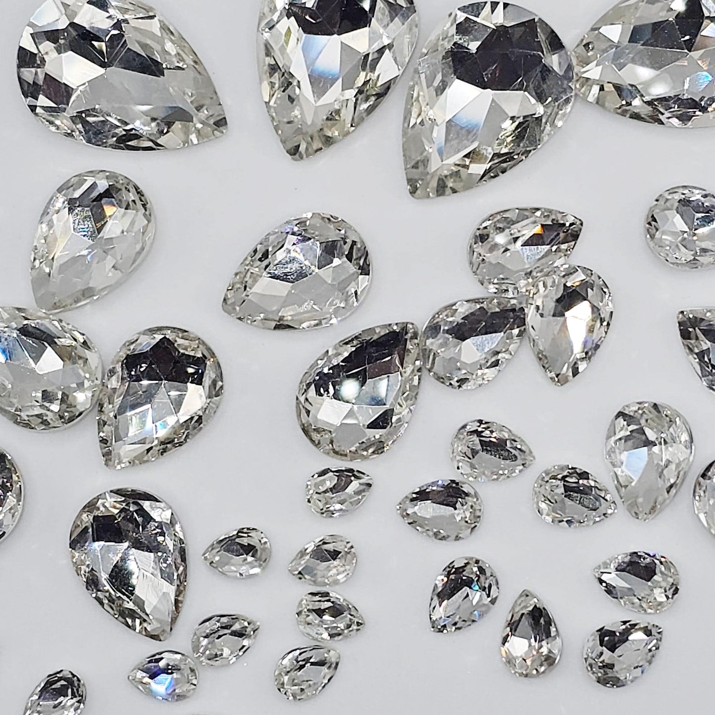 Teardrop Pointed Back Gems Jewels Crystal Clear Rhinestone 6x8mm 8x10mm 10x14mm 13x18mm 18x25mm