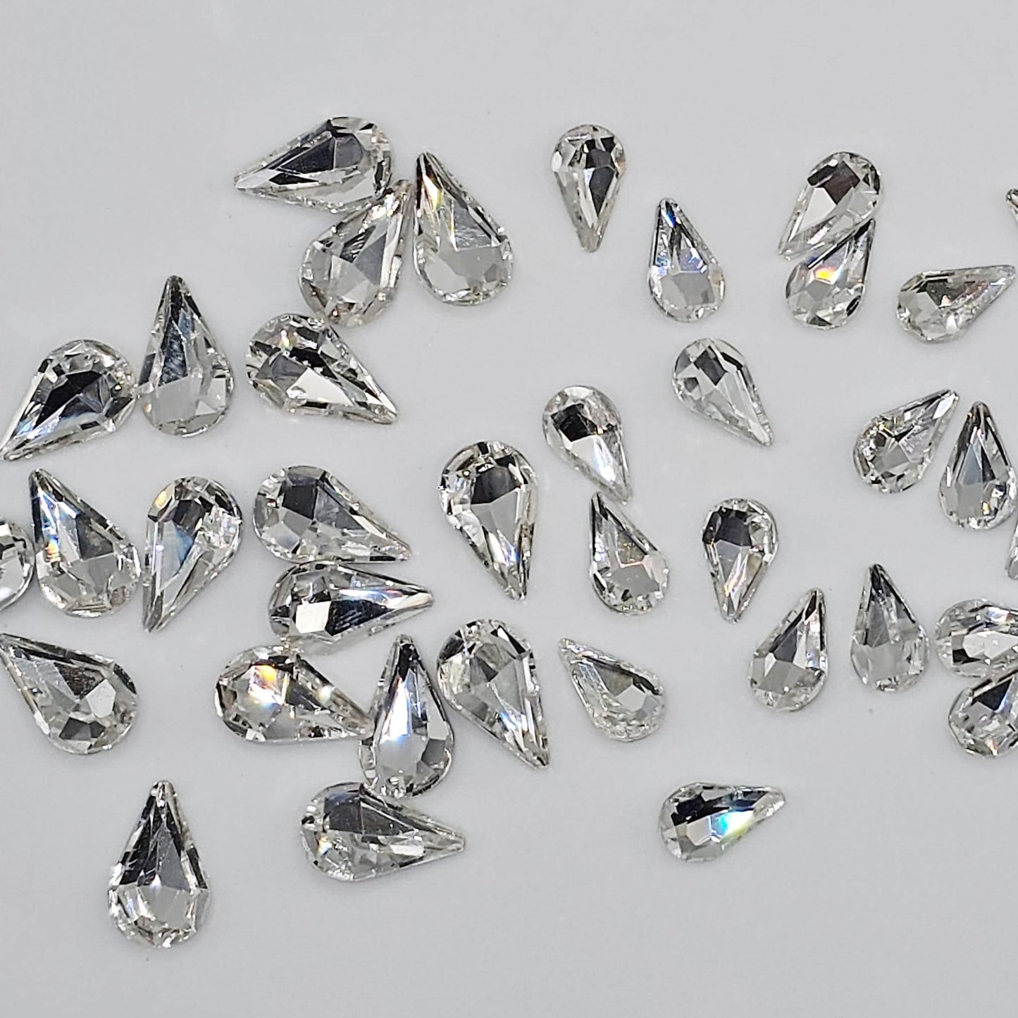 Point Pear Pointed Back Gems Jewels Crystal Clear Rhinestone 6x10mm 8x13mm