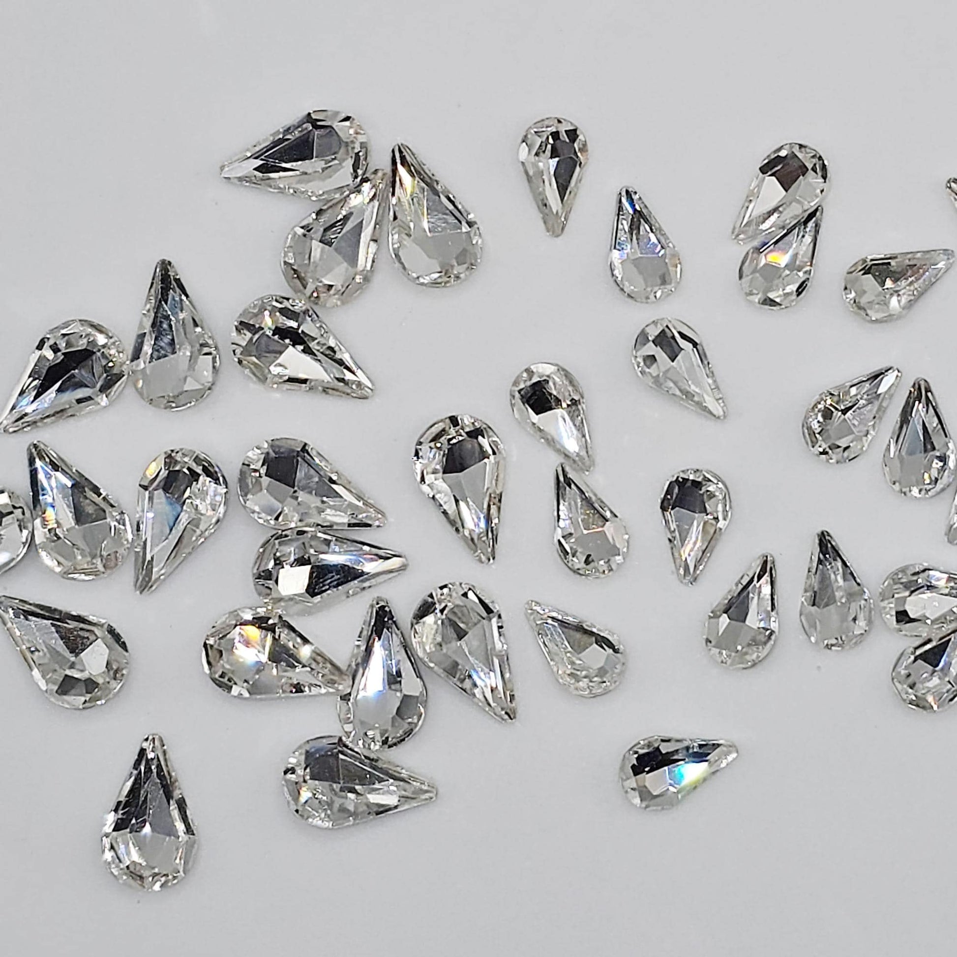Point Pear Pointed Back Gems Jewels Crystal Clear Rhinestone 6x10mm 8x13mm