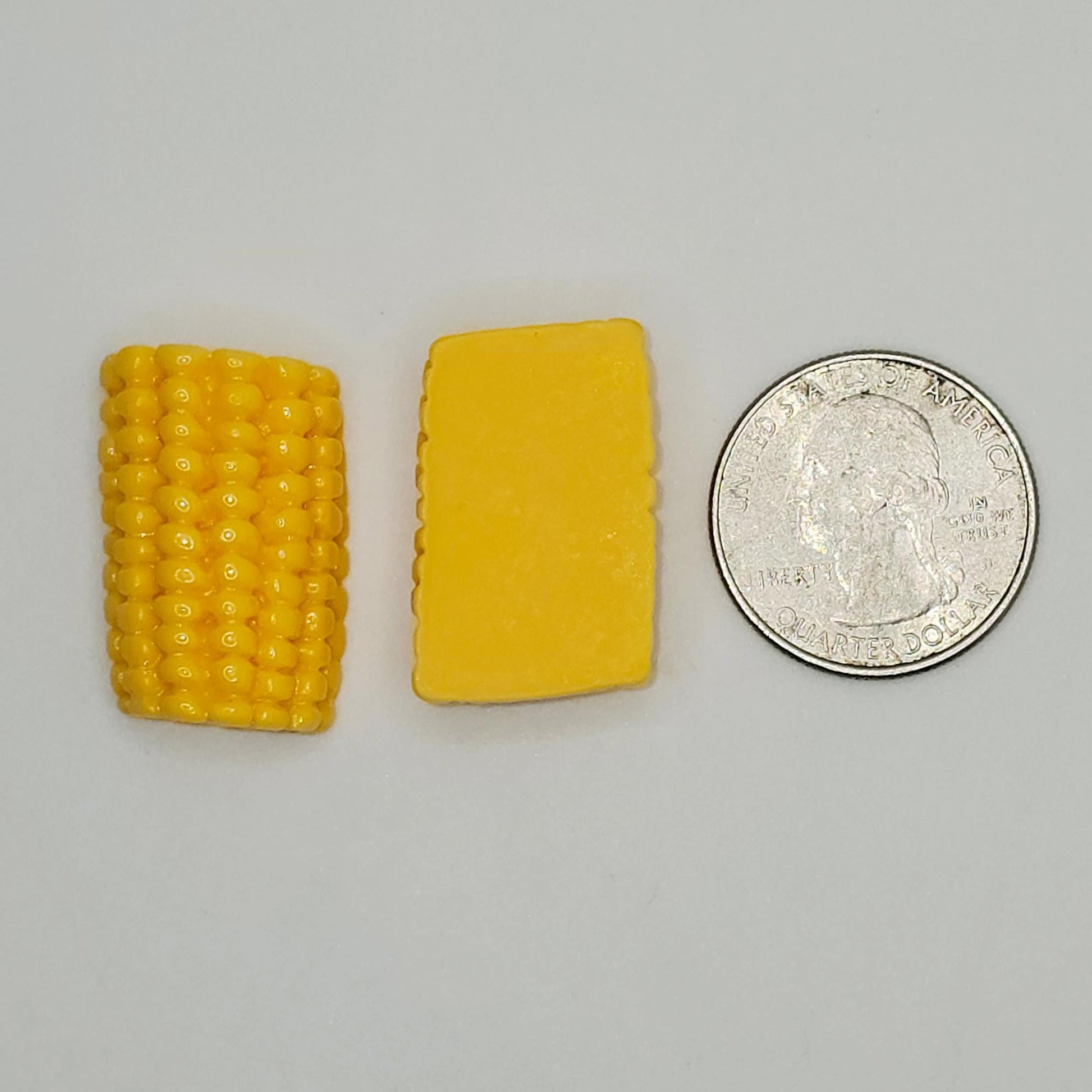 5/10/25 Half a Corn Resin Flat Back Cabochons, Miniature Corn on Cob Cabochon #CAB201
