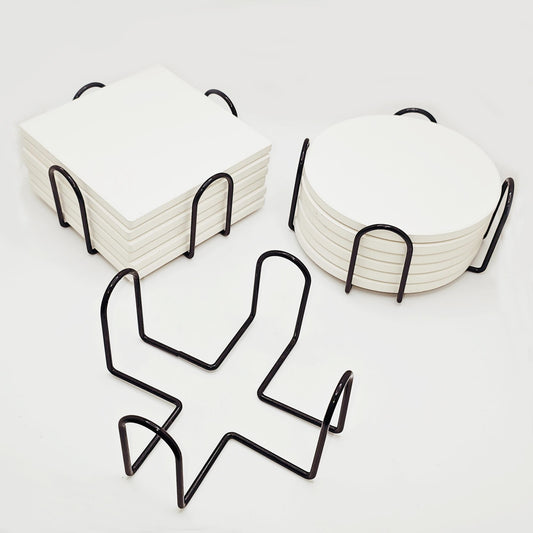 Coaster Holder Black Wire Metal Coaster Stand