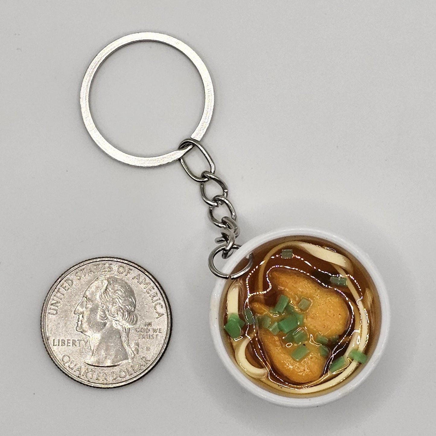 Ramen Noodle Dessert Miniature Bowl Charms Keychain Key Ring Charm