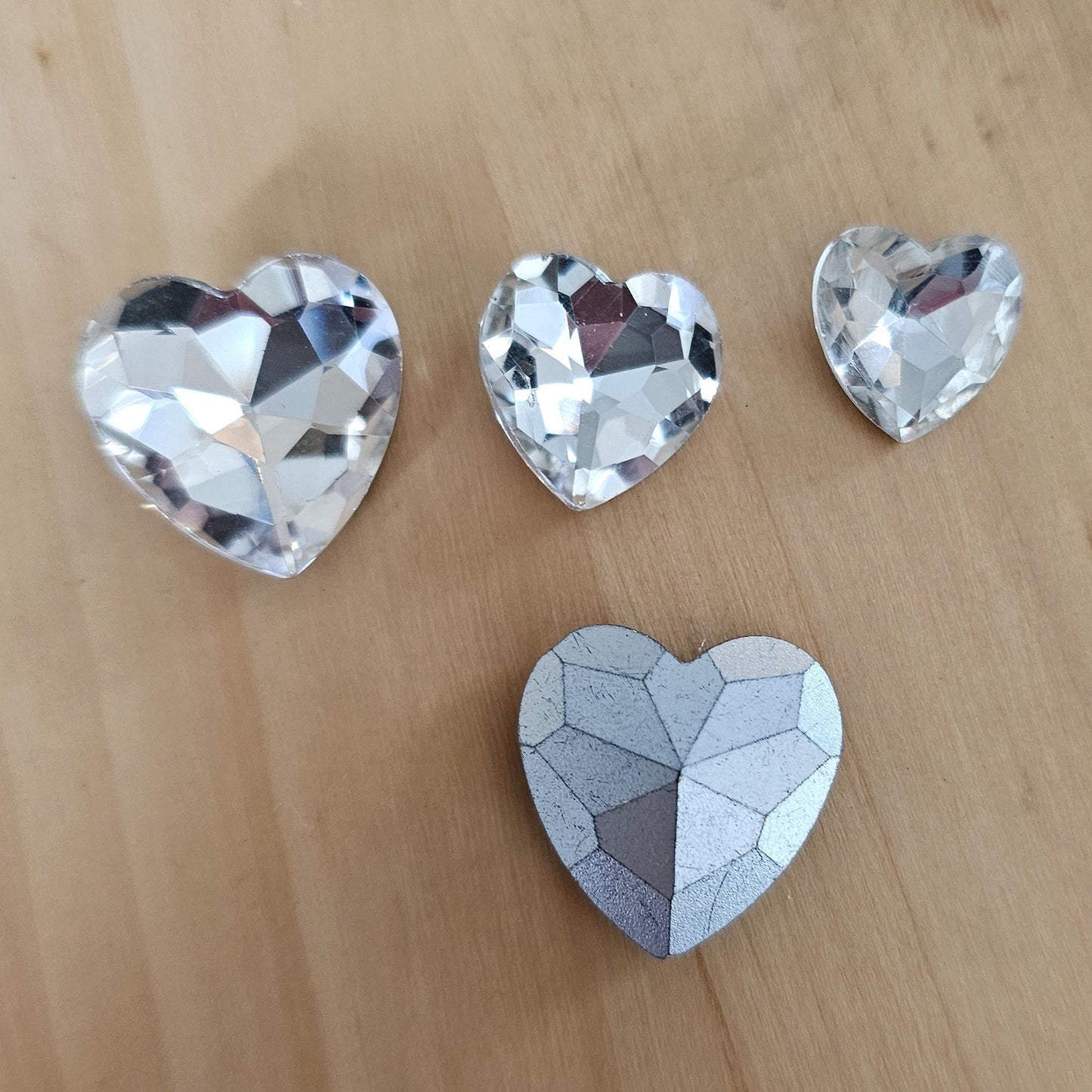 Heart Pointed Back Gems Jewels Crystal Clear Rhinestone 12mm 14mm 18mm 27mm