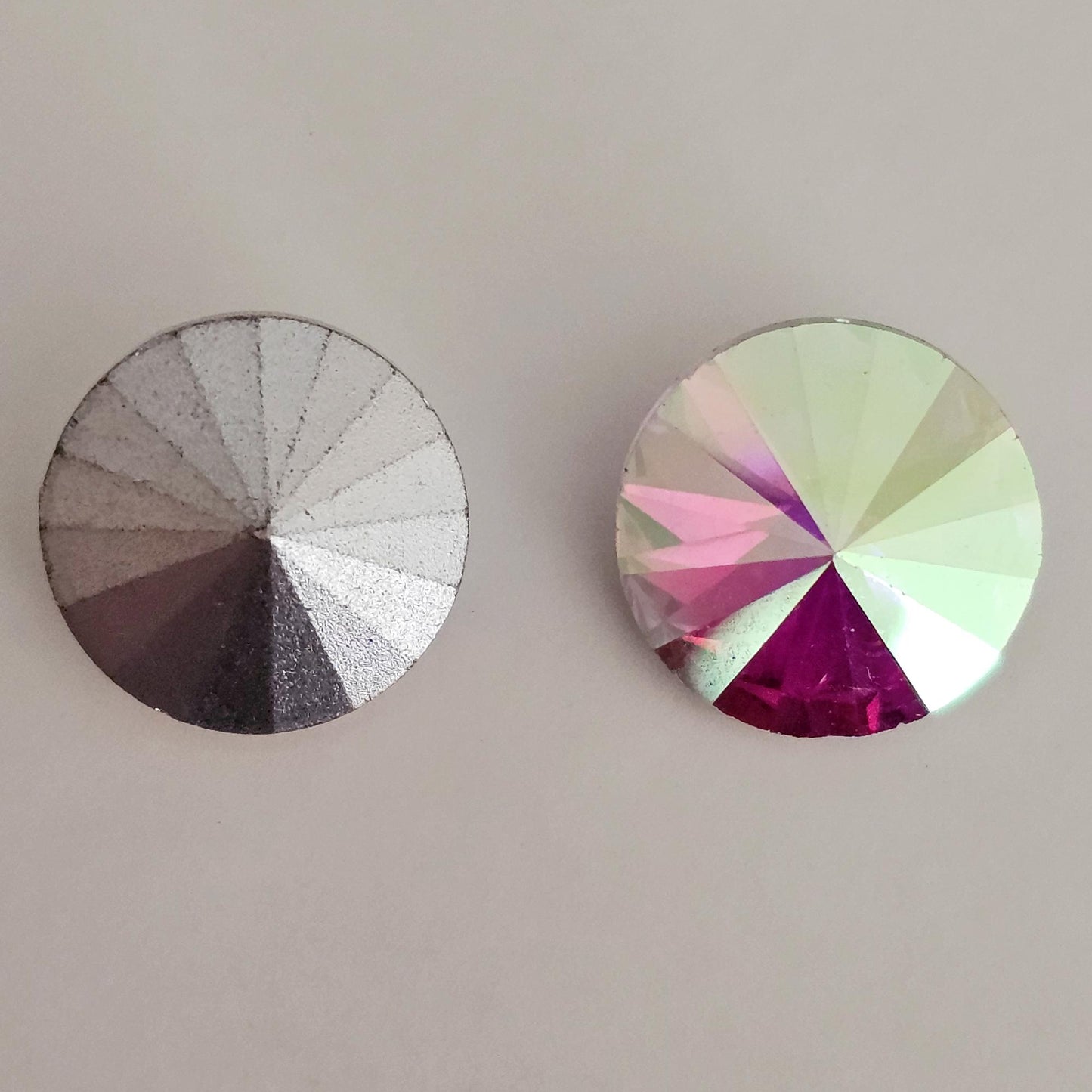 Cone Round Pointed Back Gems Jewels AB Crystal Rhinestone 10mm 12mm 14mm 16mm