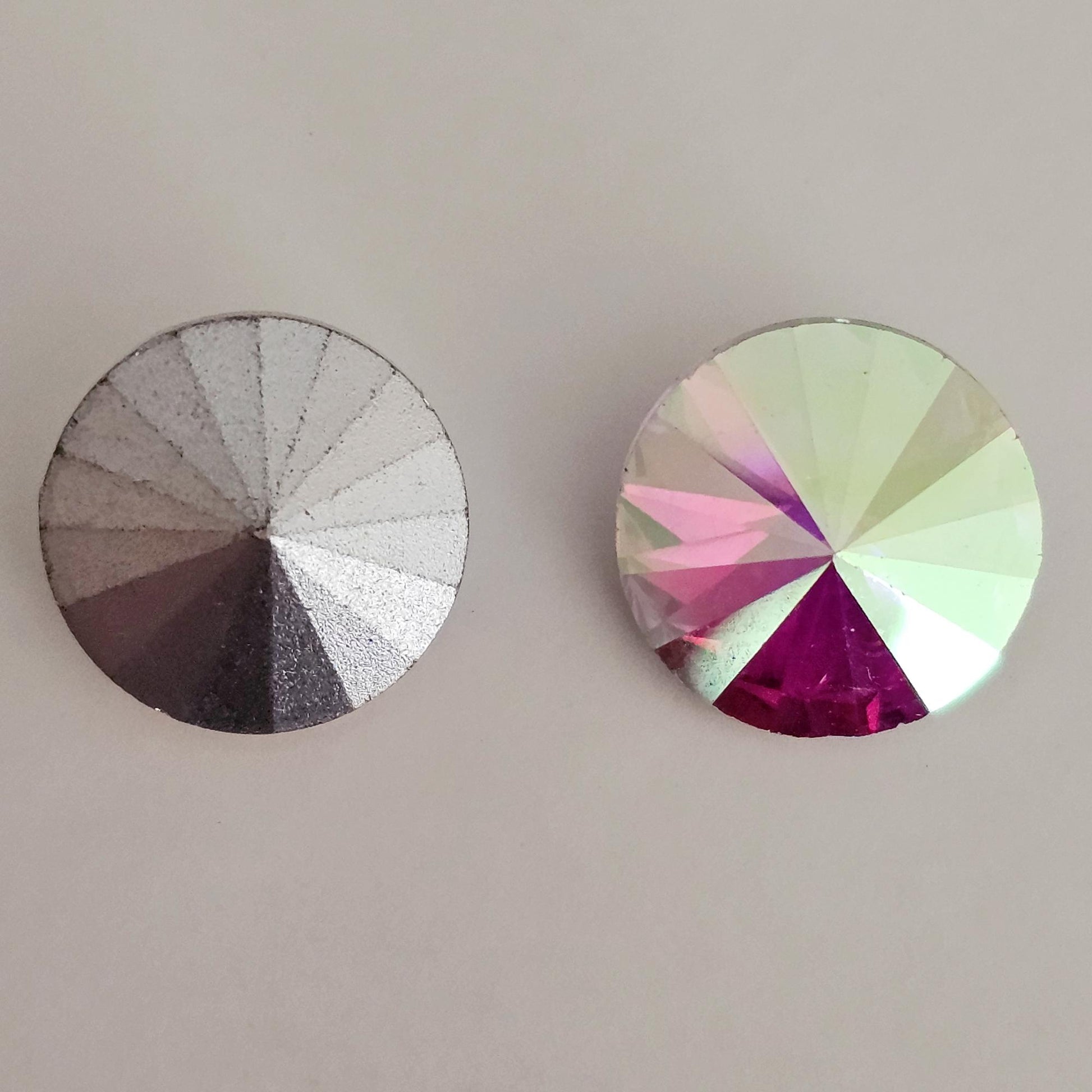 Cone Round Pointed Back Gems Jewels AB Crystal Rhinestone 10mm 12mm 14mm 16mm