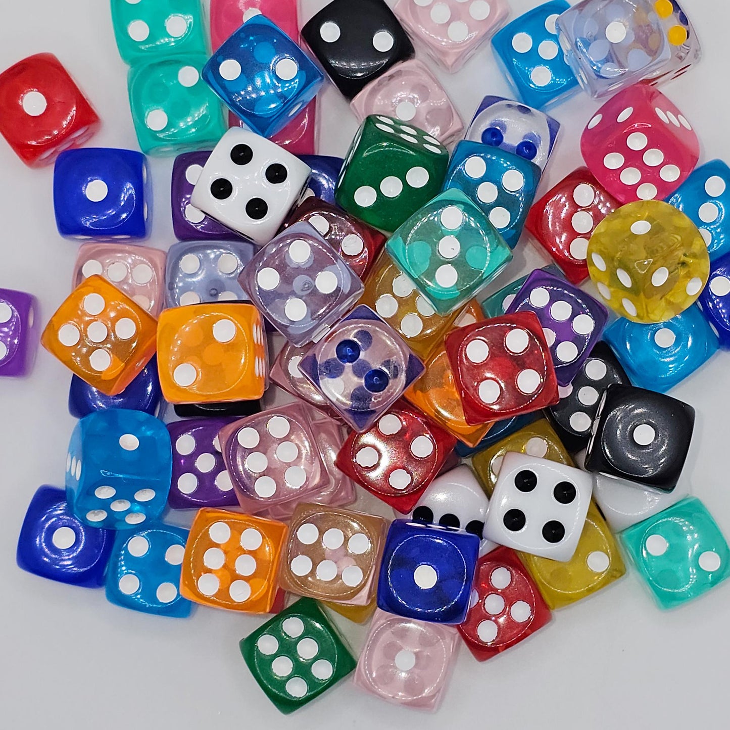 6/12/24 Pcs Multicolor Translucent Dice Beads 14mm #CAB207