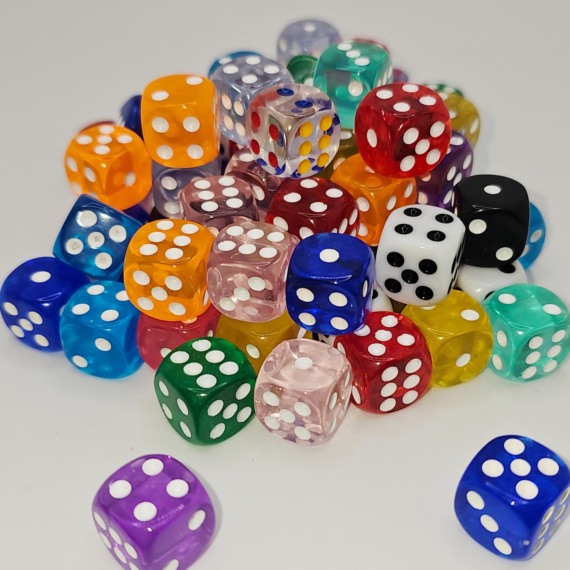 6/12/24 Pcs Multicolor Translucent Dice Beads 14mm #CAB207