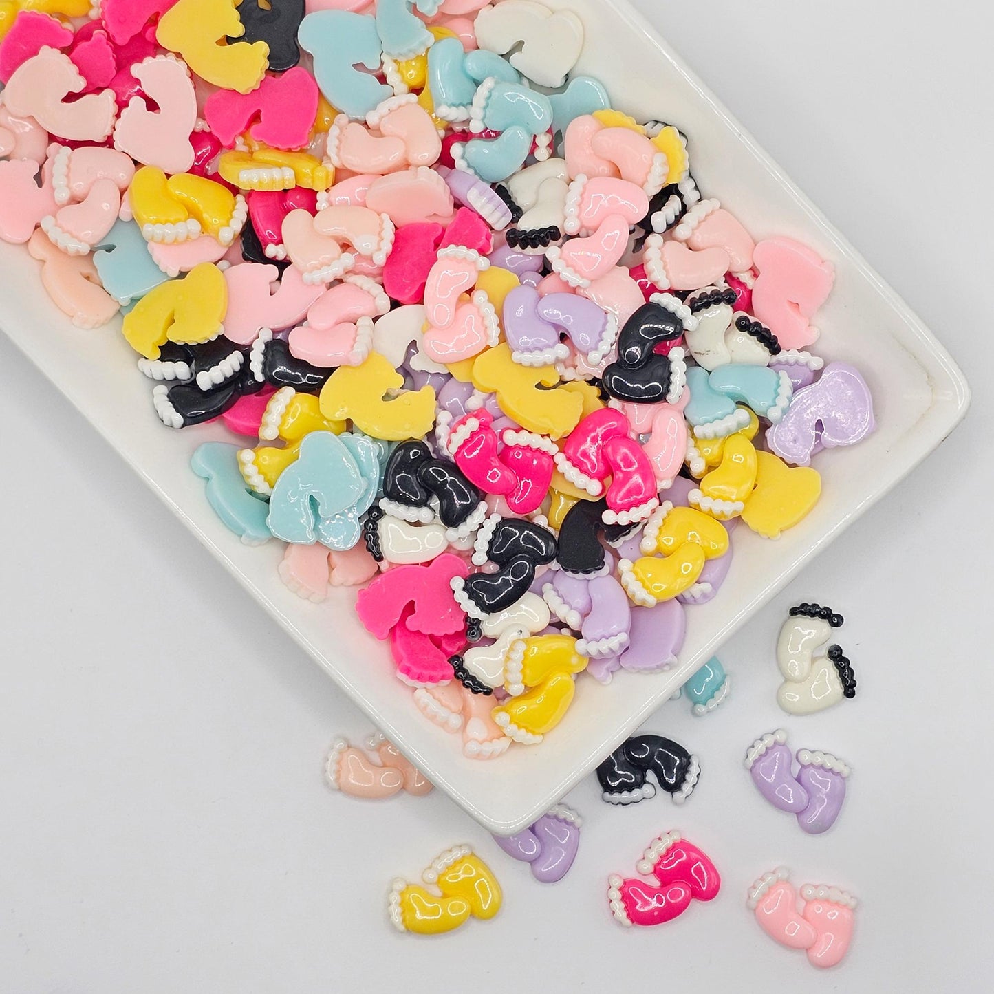 10/30 Kawaii Colorful Glossy Footprint Bare Feet Resin Flatback Cabochon #CAB150