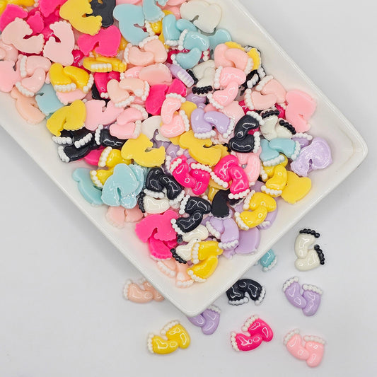 10/30 Kawaii Colorful Glossy Footprint Bare Feet Resin Flatback Cabochon #CAB150