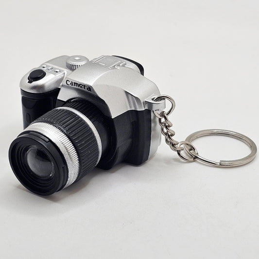 Miniature Flash Sound DSLR Camera Key Chain Key Ring