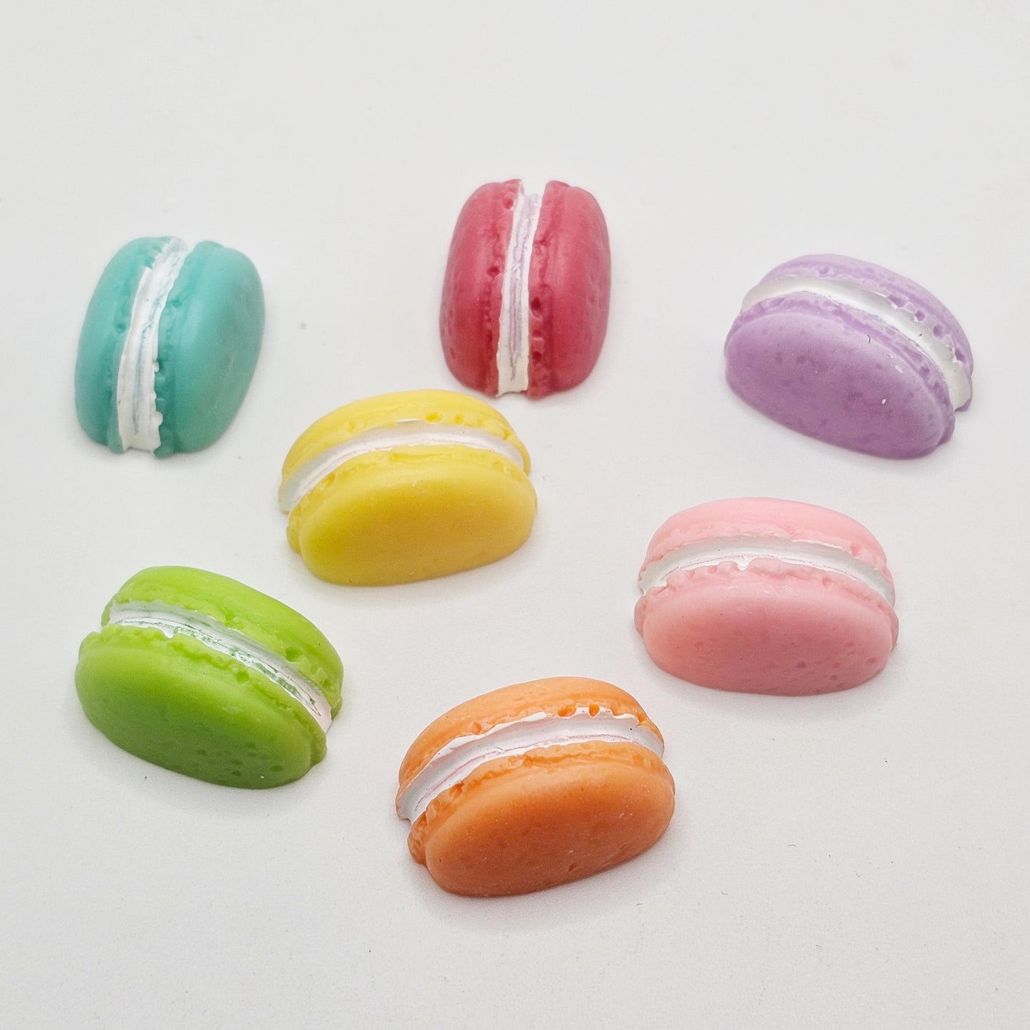 6/15/30 pcs Half Macarons Resin Flat Back Cabochons #CAB154