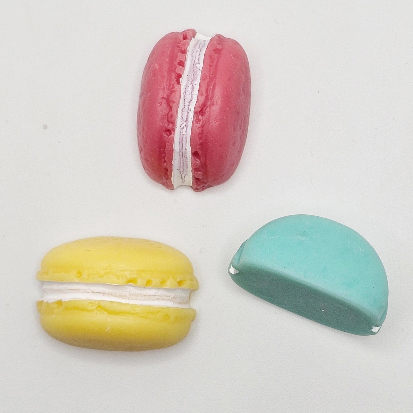 6/15/30 pcs Half Macarons Resin Flat Back Cabochons #CAB154