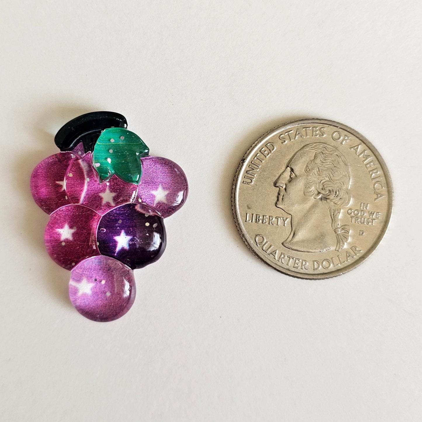 5/15 Pcs Transparent Glitter Purple Grapes Cabochon Resin Flatback Fruit Cabochons #CAB157