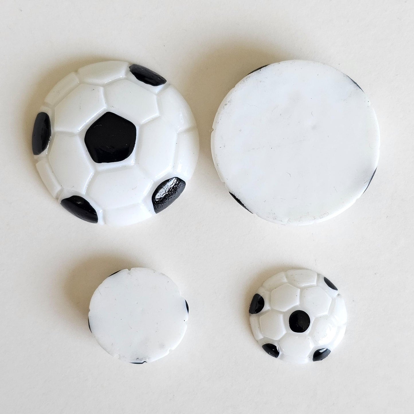 6/15 Pcs Soccer Ball Resin Flat Back Cabochons, Flatback Cabochon 27mm 16mm #CAB162