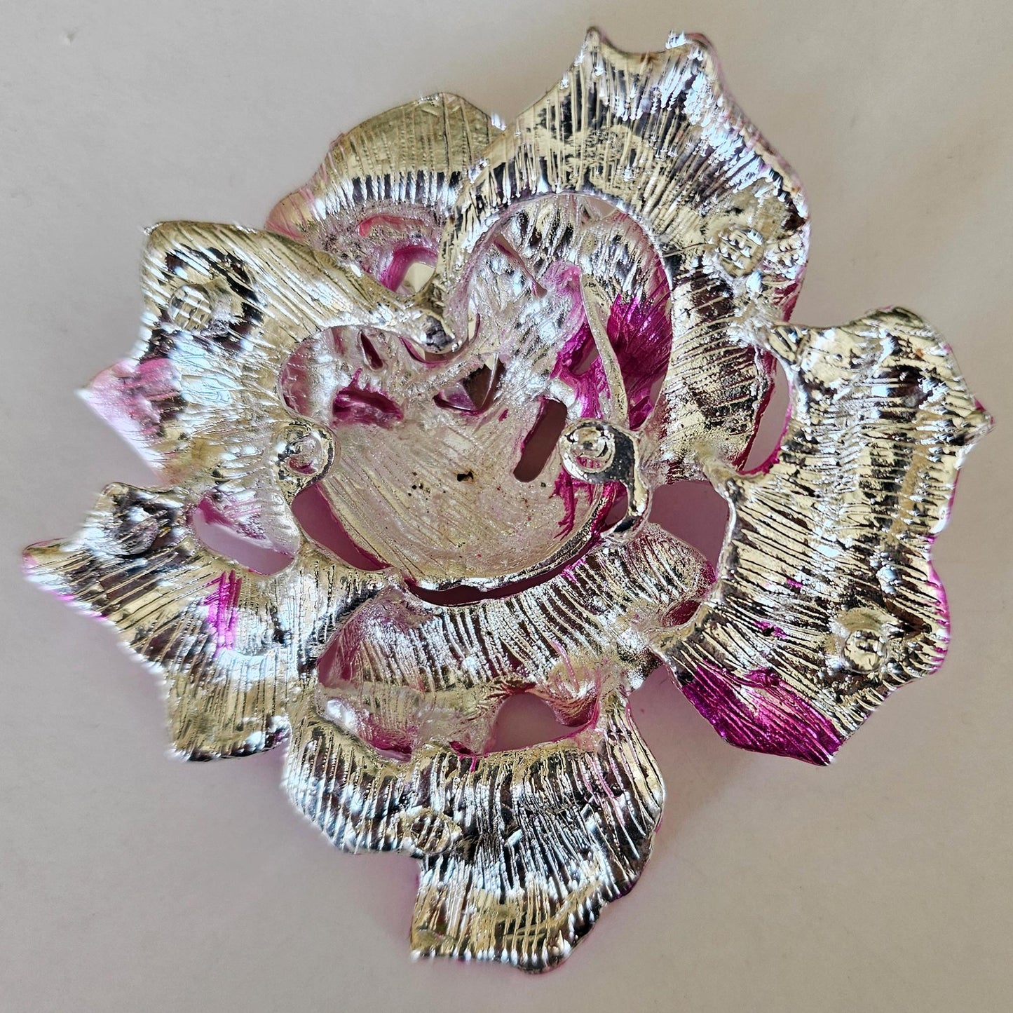 Rhinestone Large Rose Bling Gorgeous Luxury Sparkling Embellishment Cabochon Pendant Charm 85mm X 75mm