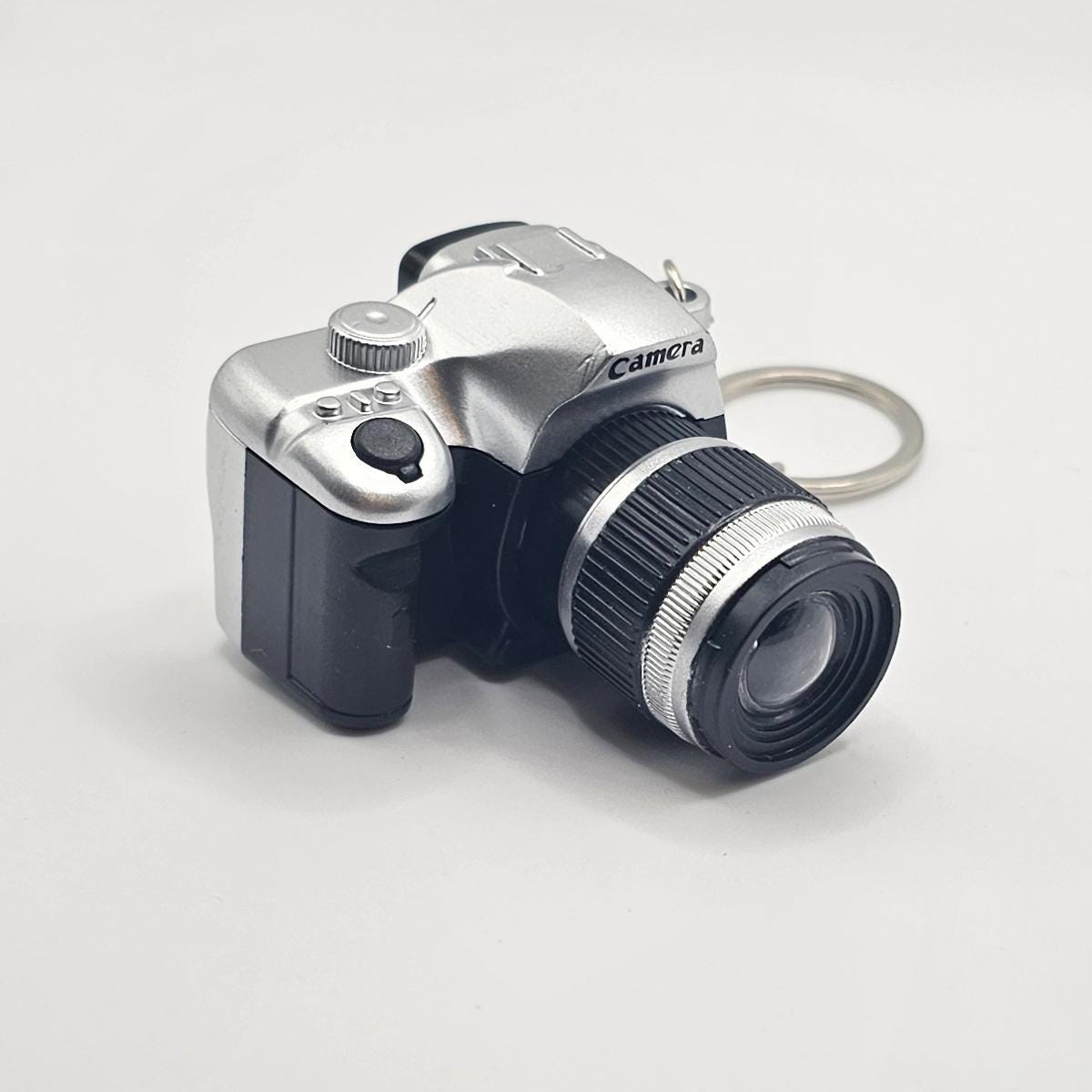 Miniature Flash Sound DSLR Camera Key Chain Key Ring