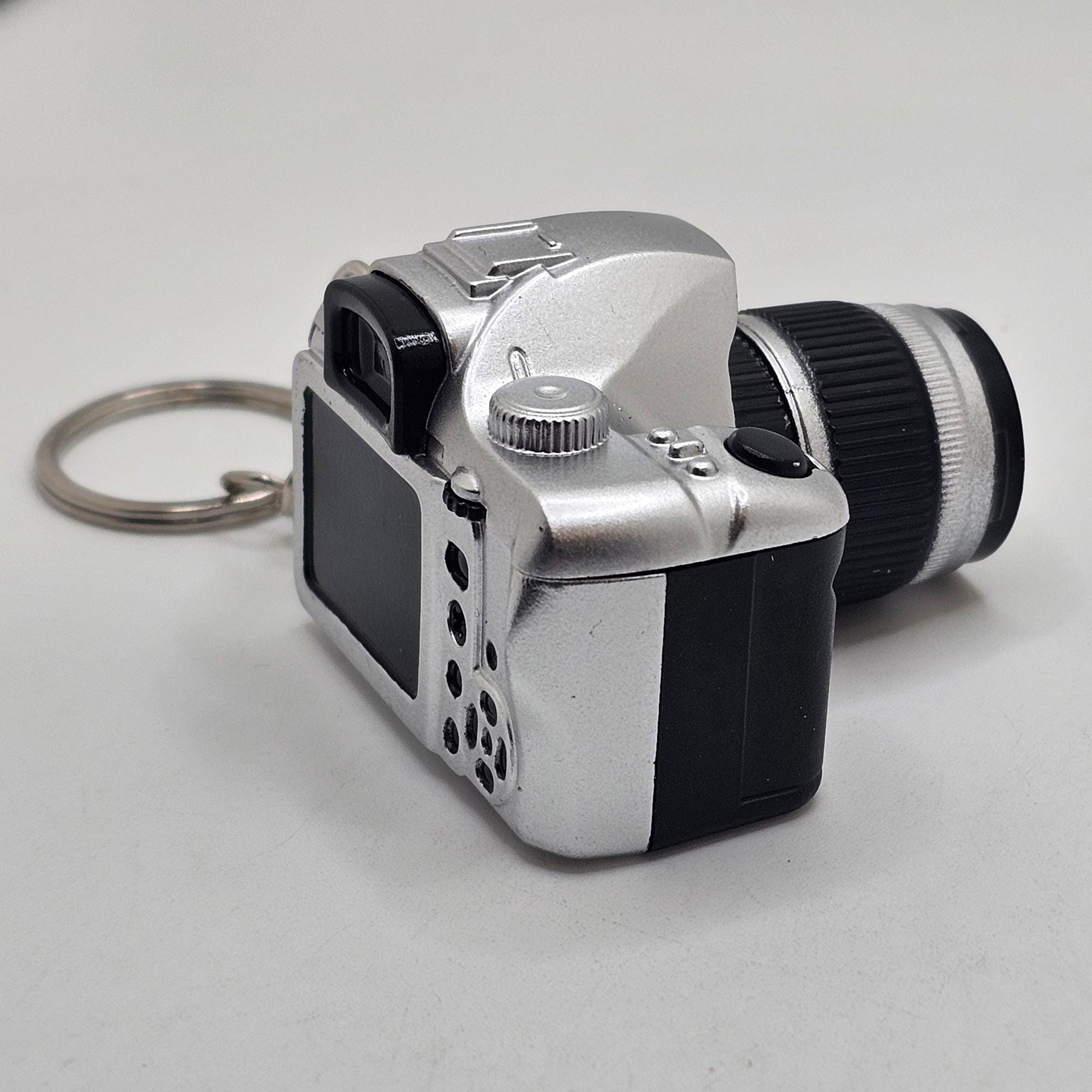 Miniature Flash Sound DSLR Camera Key Chain Key Ring